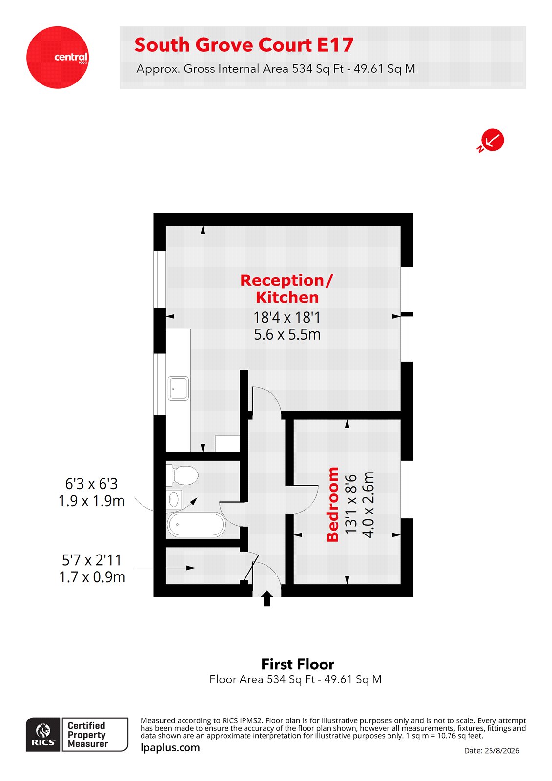 Flat 4, South Grove Court, 3, Markhouse Road, London floorplan