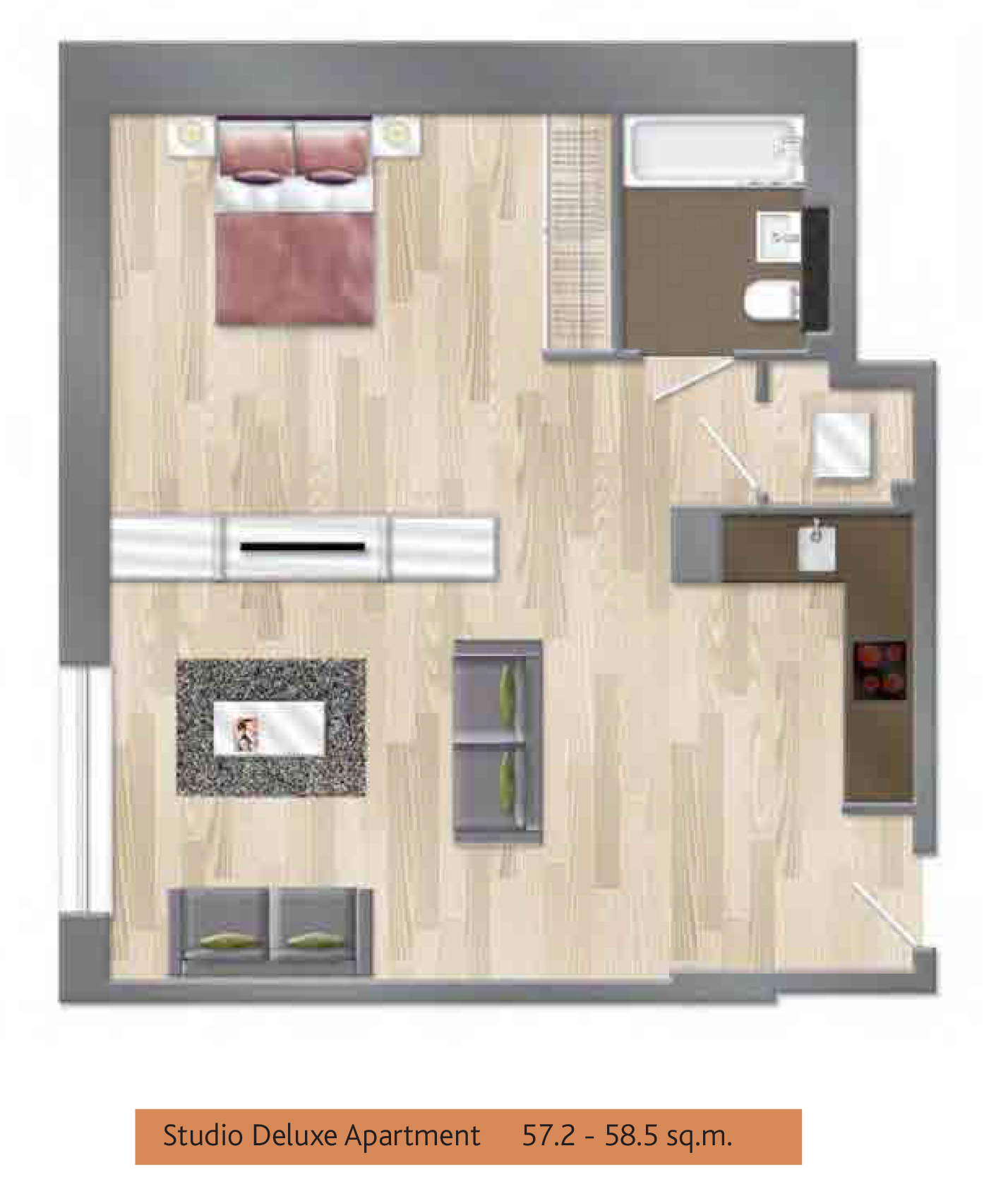 Flat 208, 139, Clapham Road, London floorplan