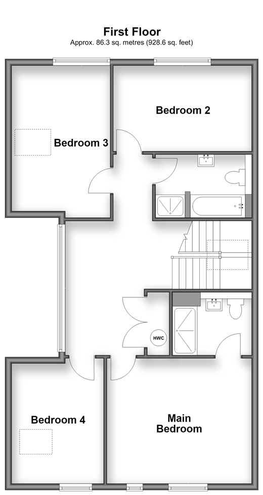 St. Mary's Rise Lydden, Dover floorplan