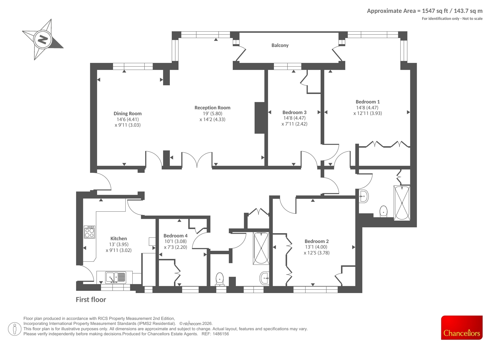 Flat 15 Hillbrow,, Richmond Hill, Richmond floorplan
