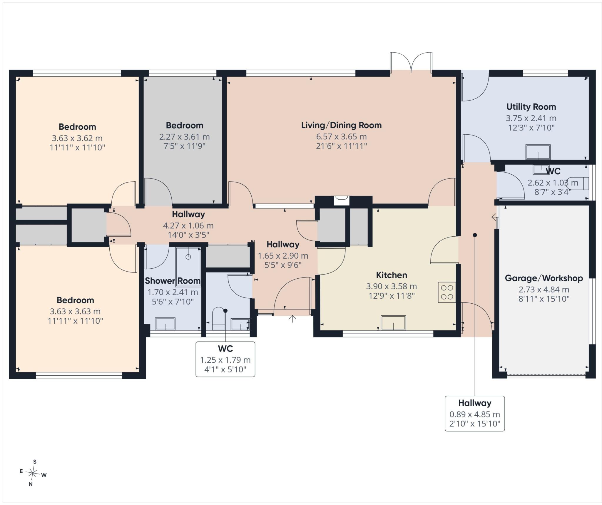 Tre Nowydh, Barton Meadow, Looe floorplan