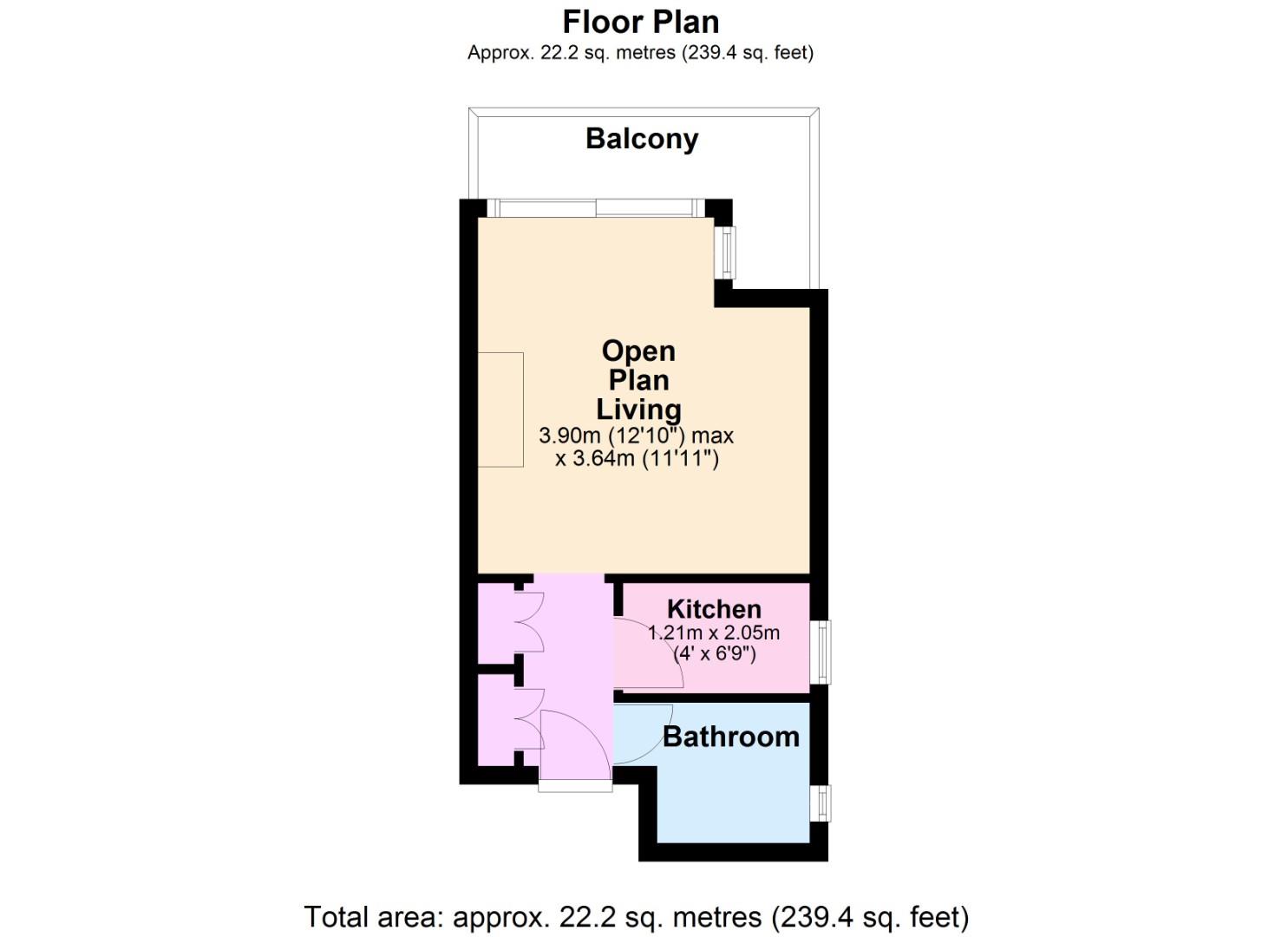 Flat 3, 7, Pembroke Crescent, Hove floorplan