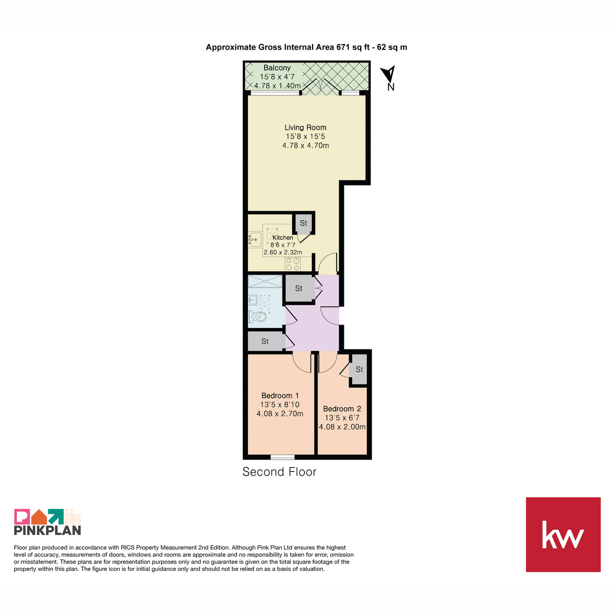 Flat Flat 12, 21, London Lane, Bromley floorplan