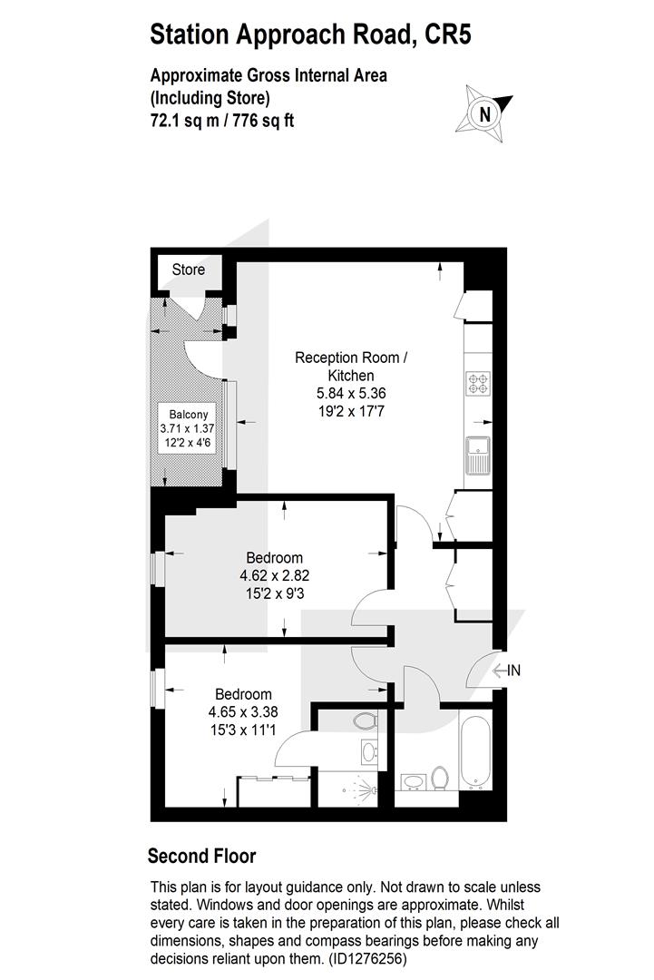 Flat 4, 1, Station Approach Road, Coulsdon floorplan