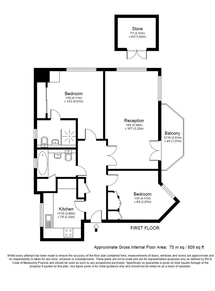 2 Bedrooms Flat for sale in Cleves House, Rouse Close, Weybridge, Surrey KT13