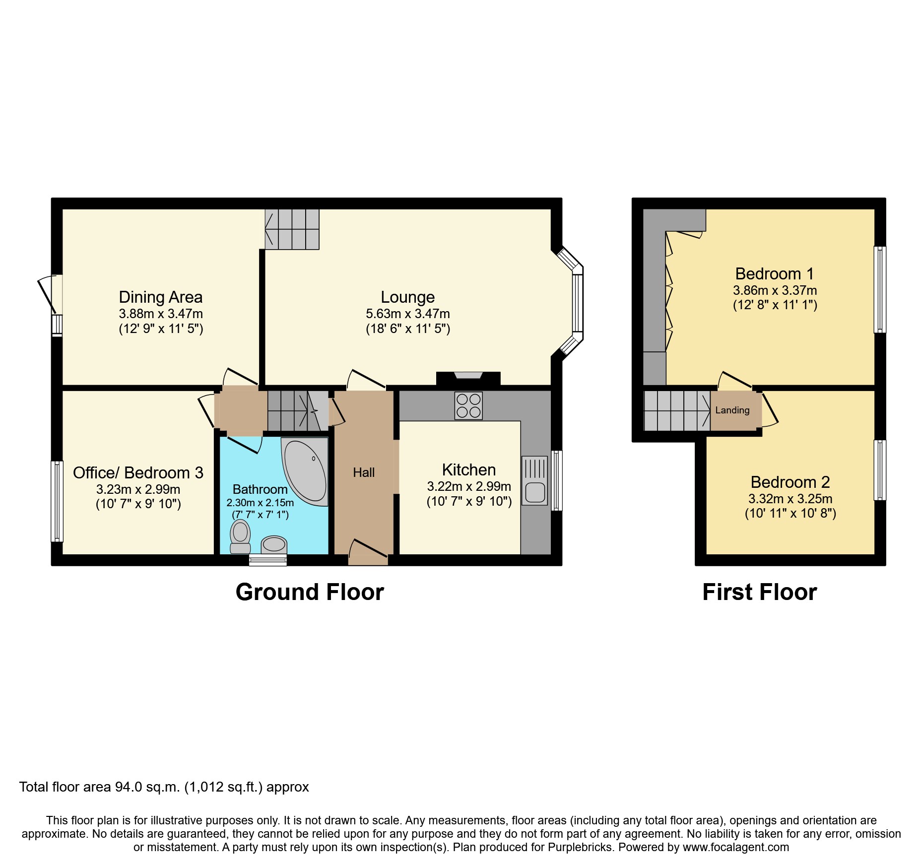 25, Gloucester Drive, Oldham floorplan
