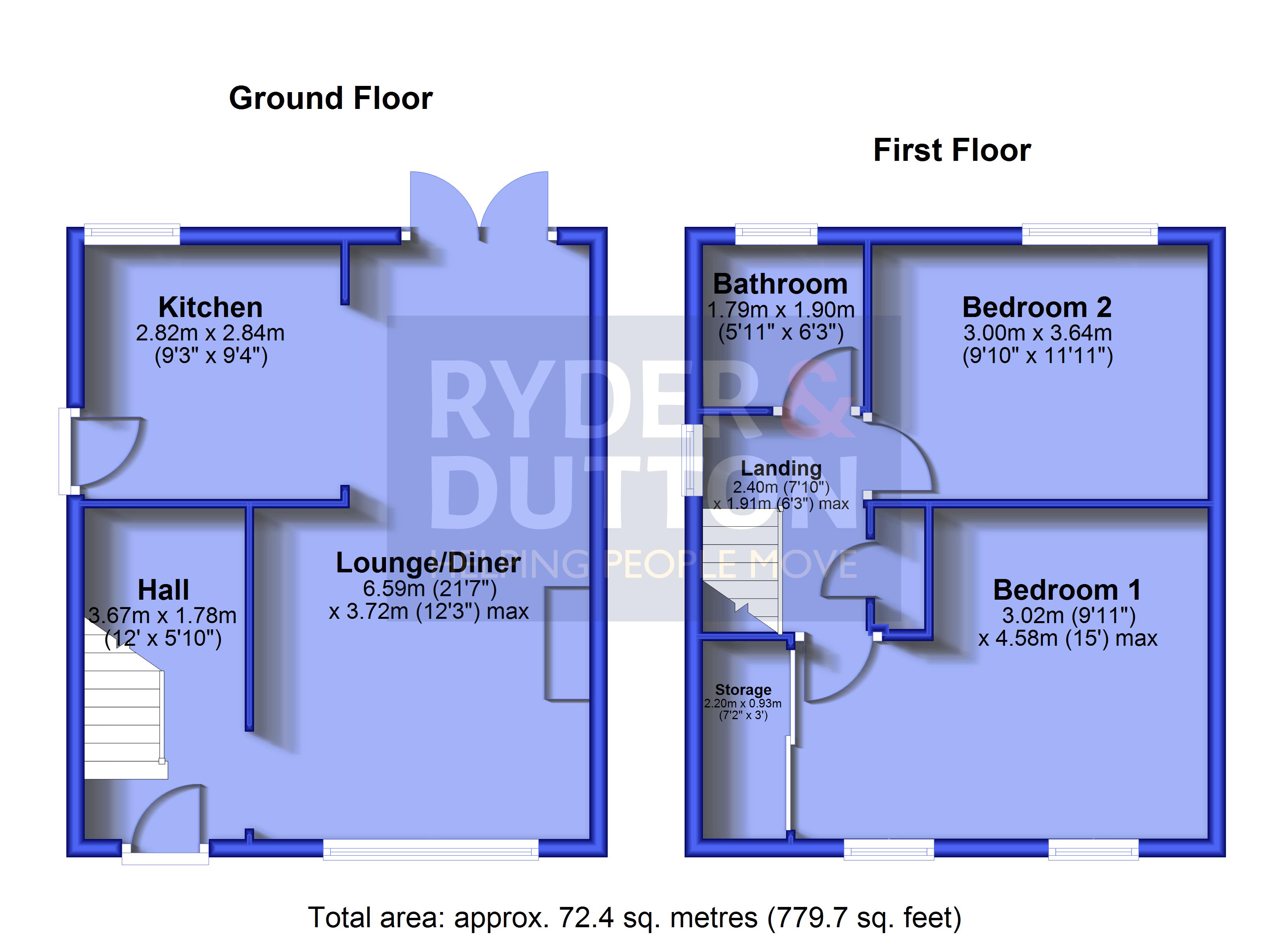 54, Rhodes Crescent, Rochdale floorplan