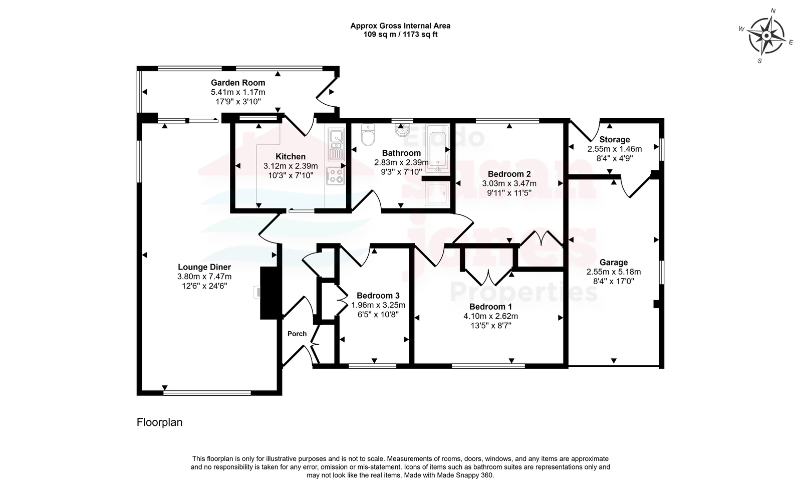 Bro Eithin, Penaber Estate, Criccieth floorplan