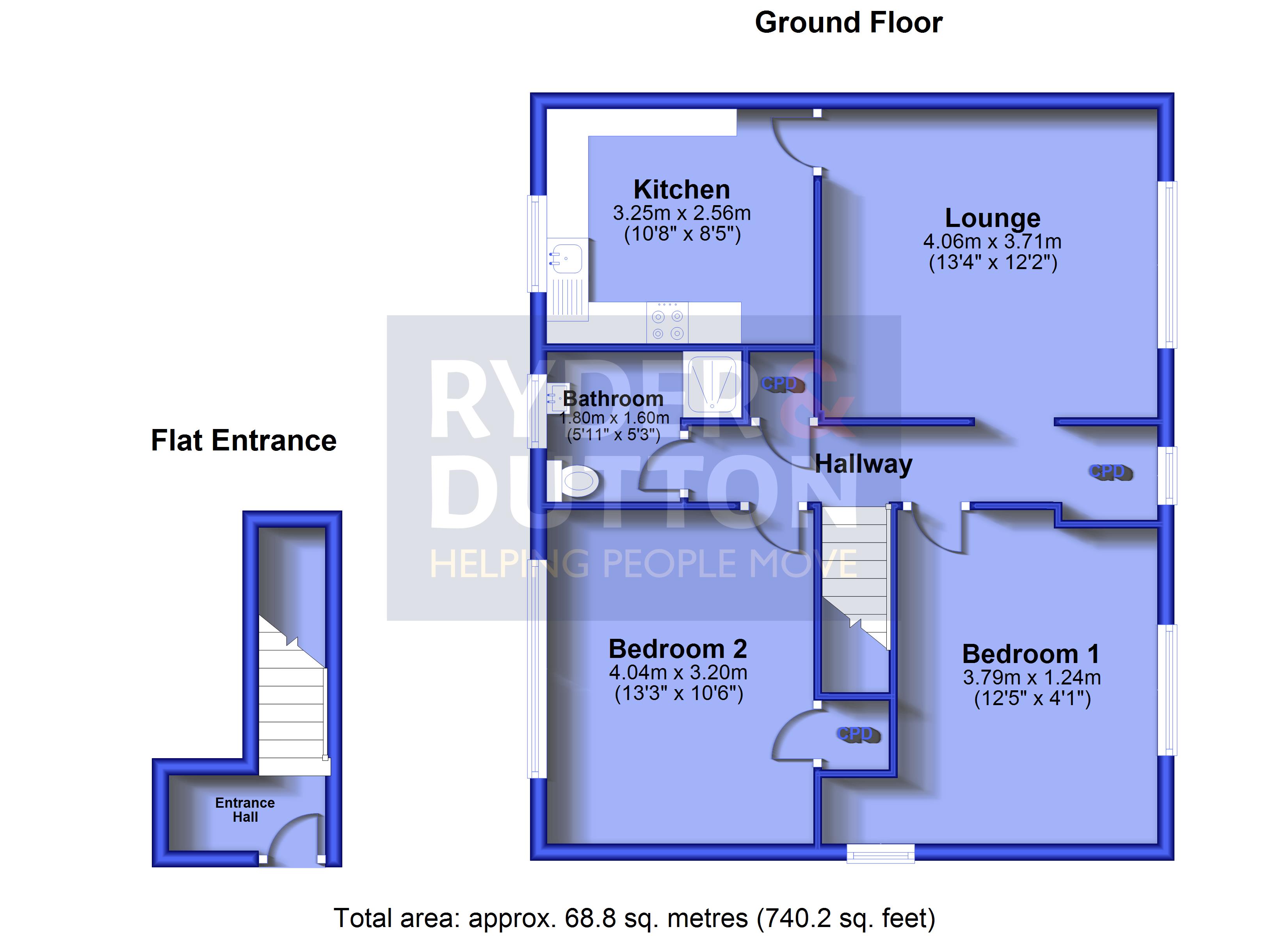 44, Hill Top Drive, Rochdale floorplan