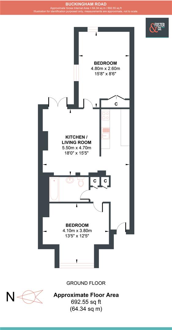 Buckingham Road, Brighton floorplan
