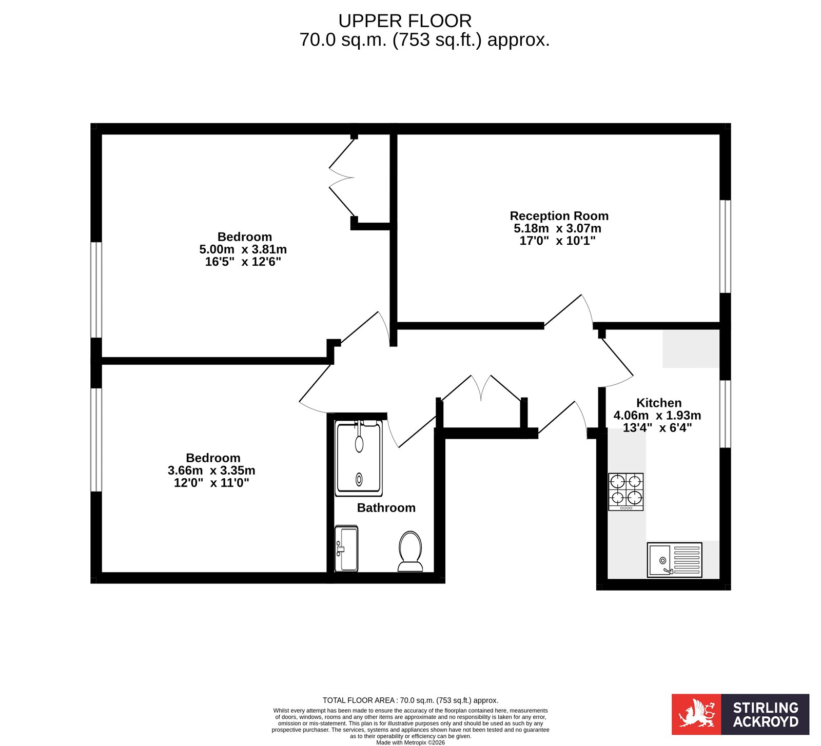 Flat 6, 11, Avenue Crescent, London floorplan