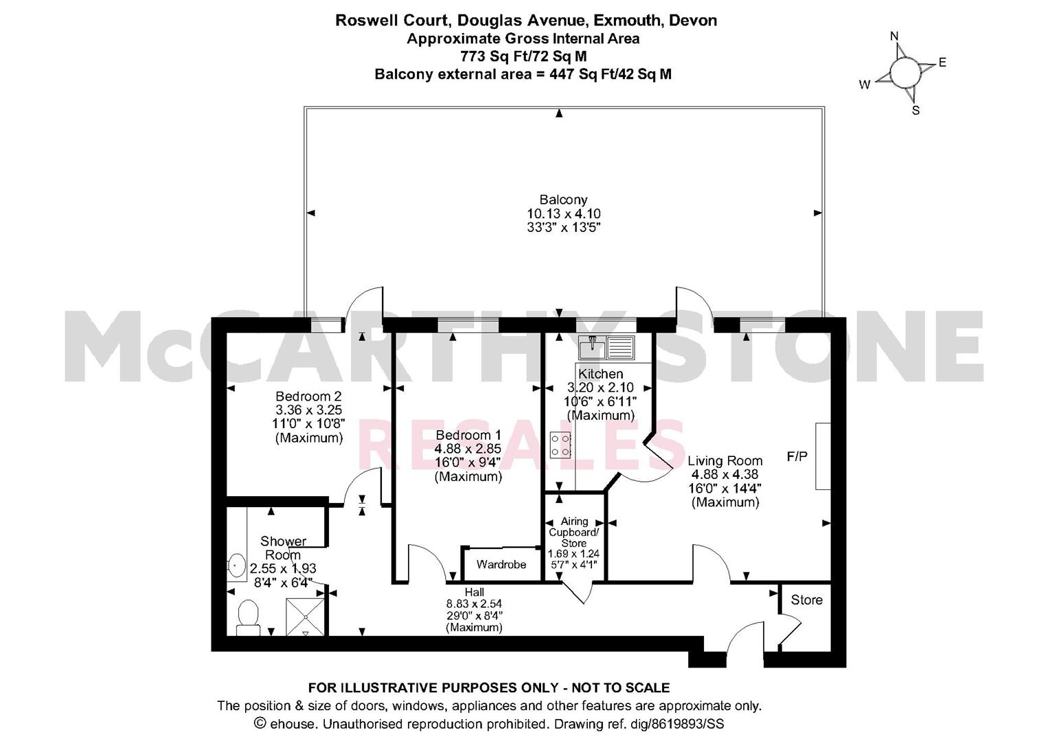 35 Roswell Court, Douglas Avenue, Exmouth floorplan
