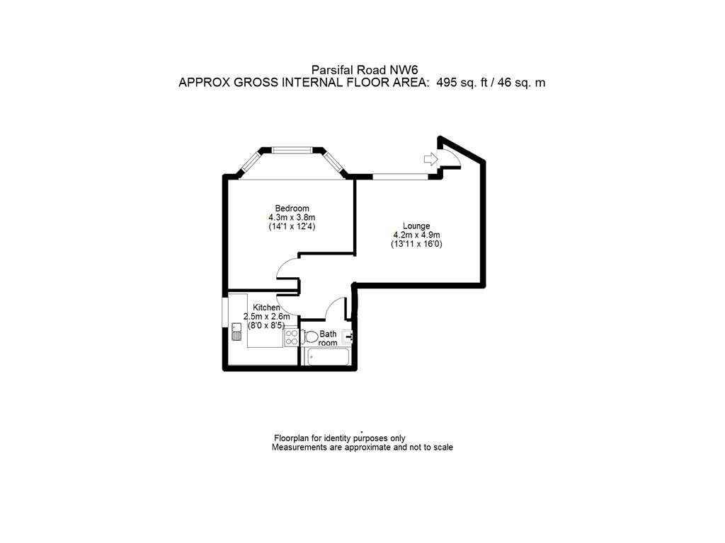 1 Bedrooms Flat to rent in Parsifal Road, London NW6