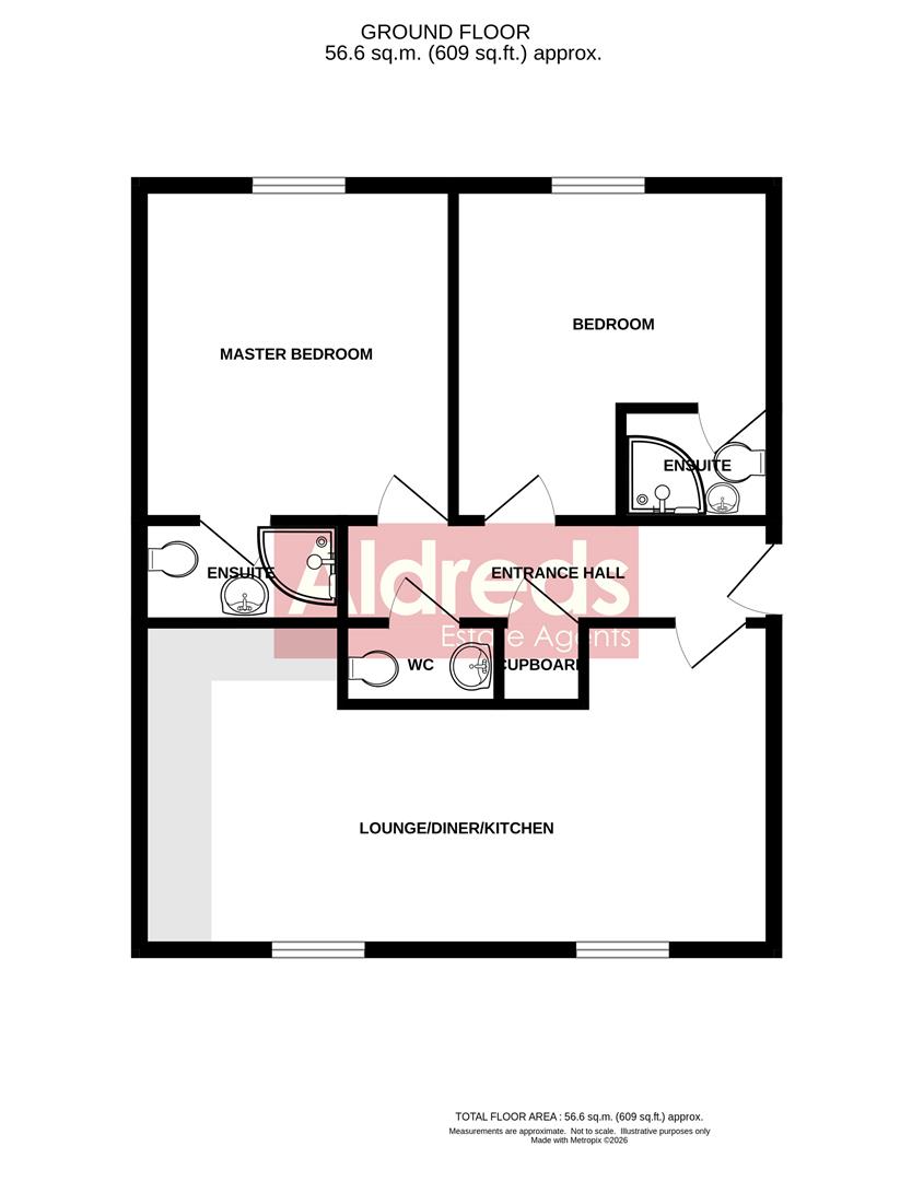 Flat 5, Waterside Court, Dock Tavern Lane, Great Yarmouth floorplan