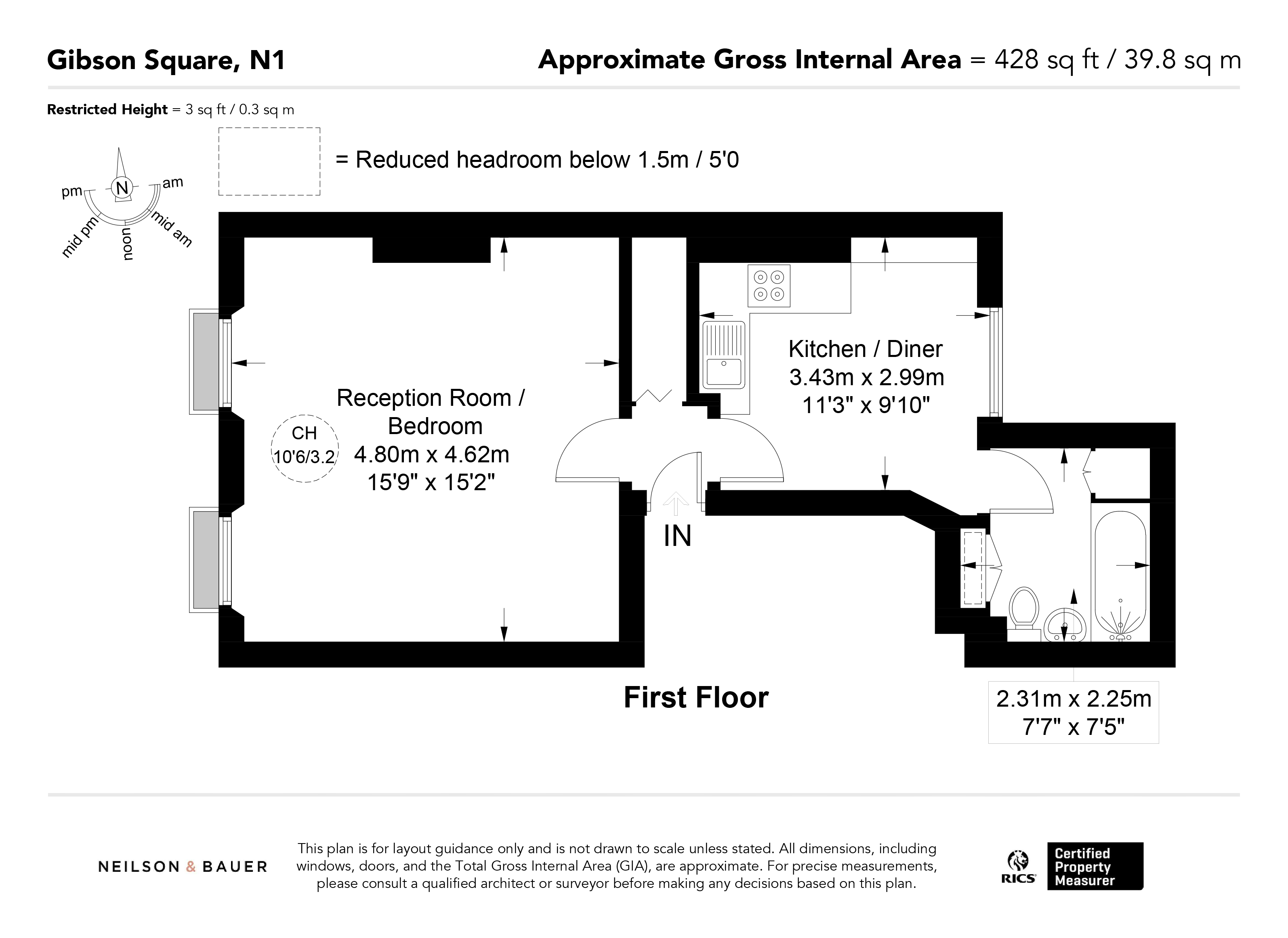 Gibson Square, Barnsbury, London N1, 1 bedroom flat for sale 65812031