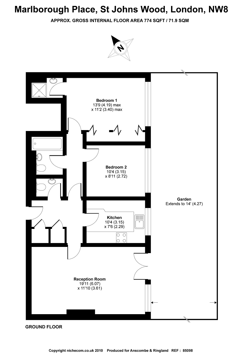 2 Bedrooms Flat to rent in Marlborough Place, St John`S Wood NW8,