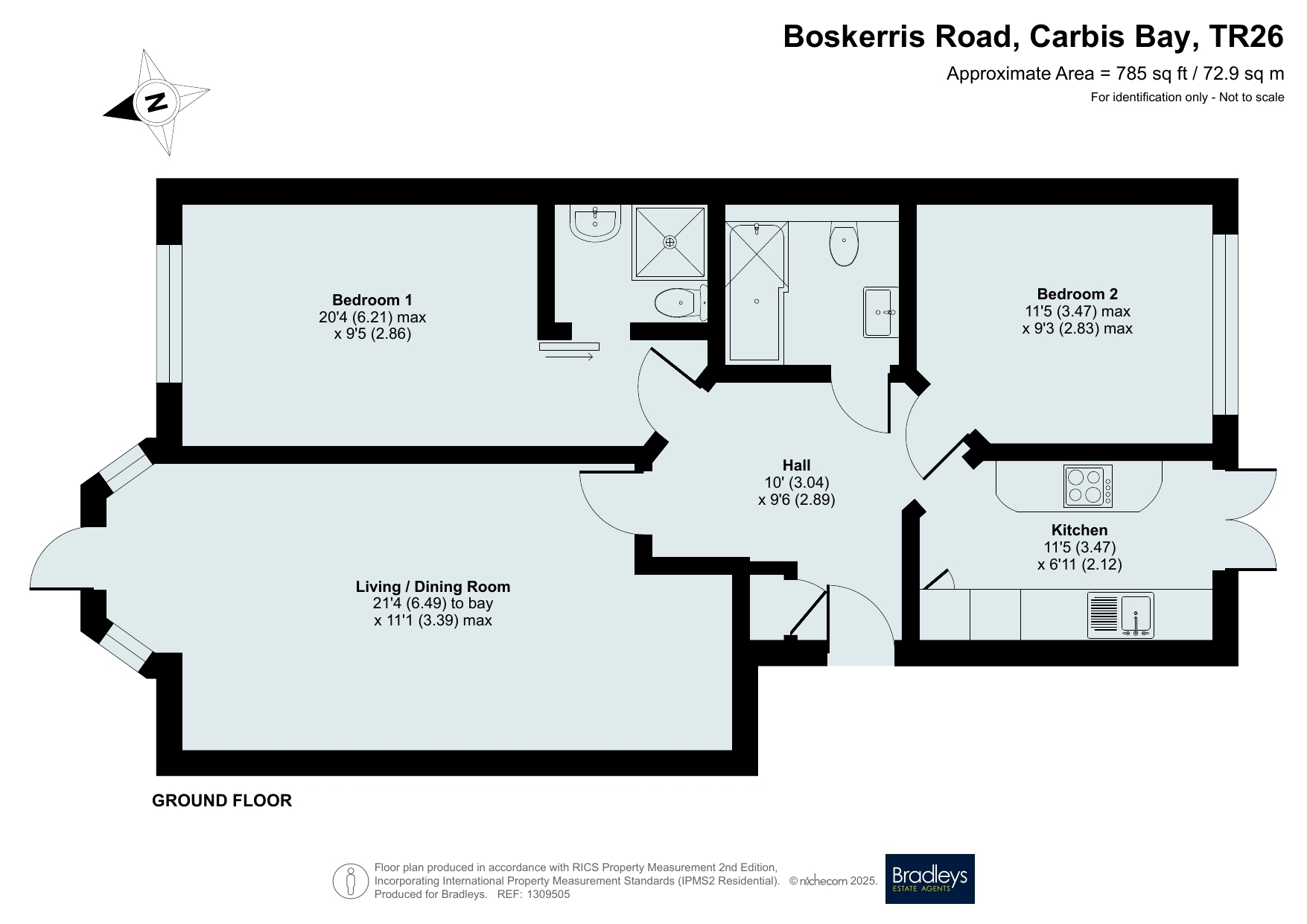 17, Compass Point, Carbis Bay floorplan