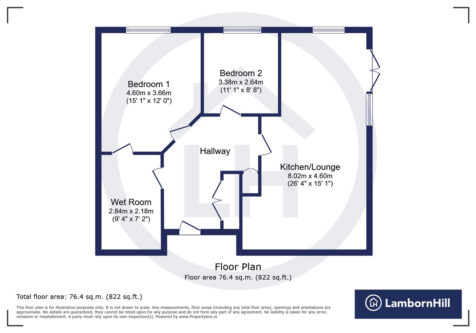 Flat 3, Regis Gate, North Street, Sittingbourne floorplan