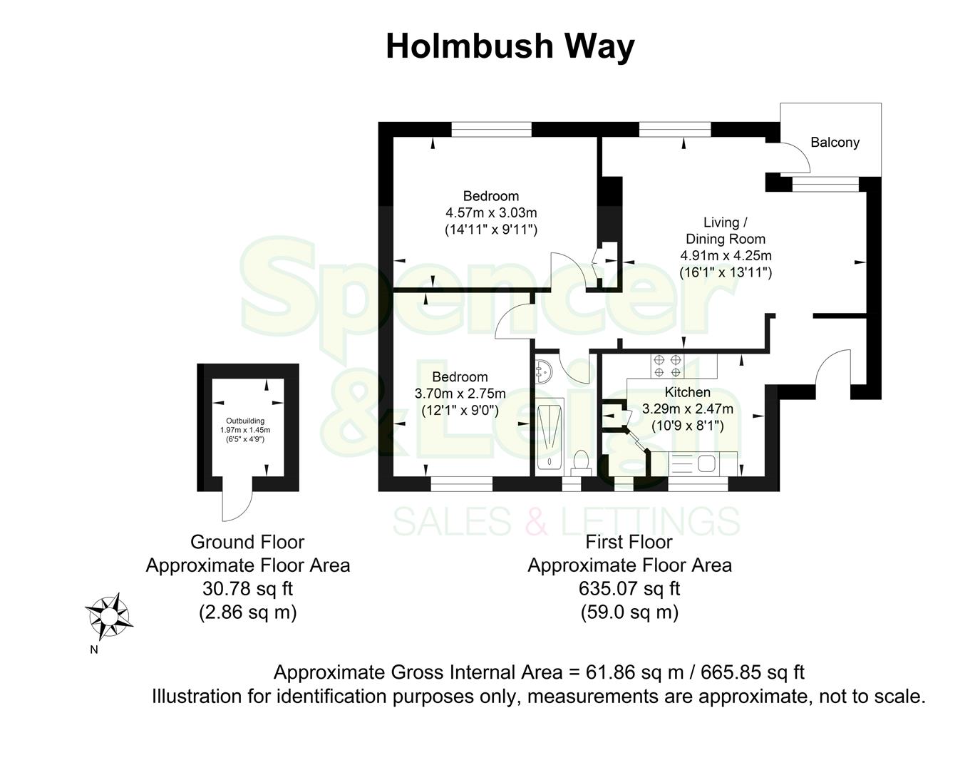 Holmbush Way, Southwick, Brighton BN42, 2 bedroom flat for sale