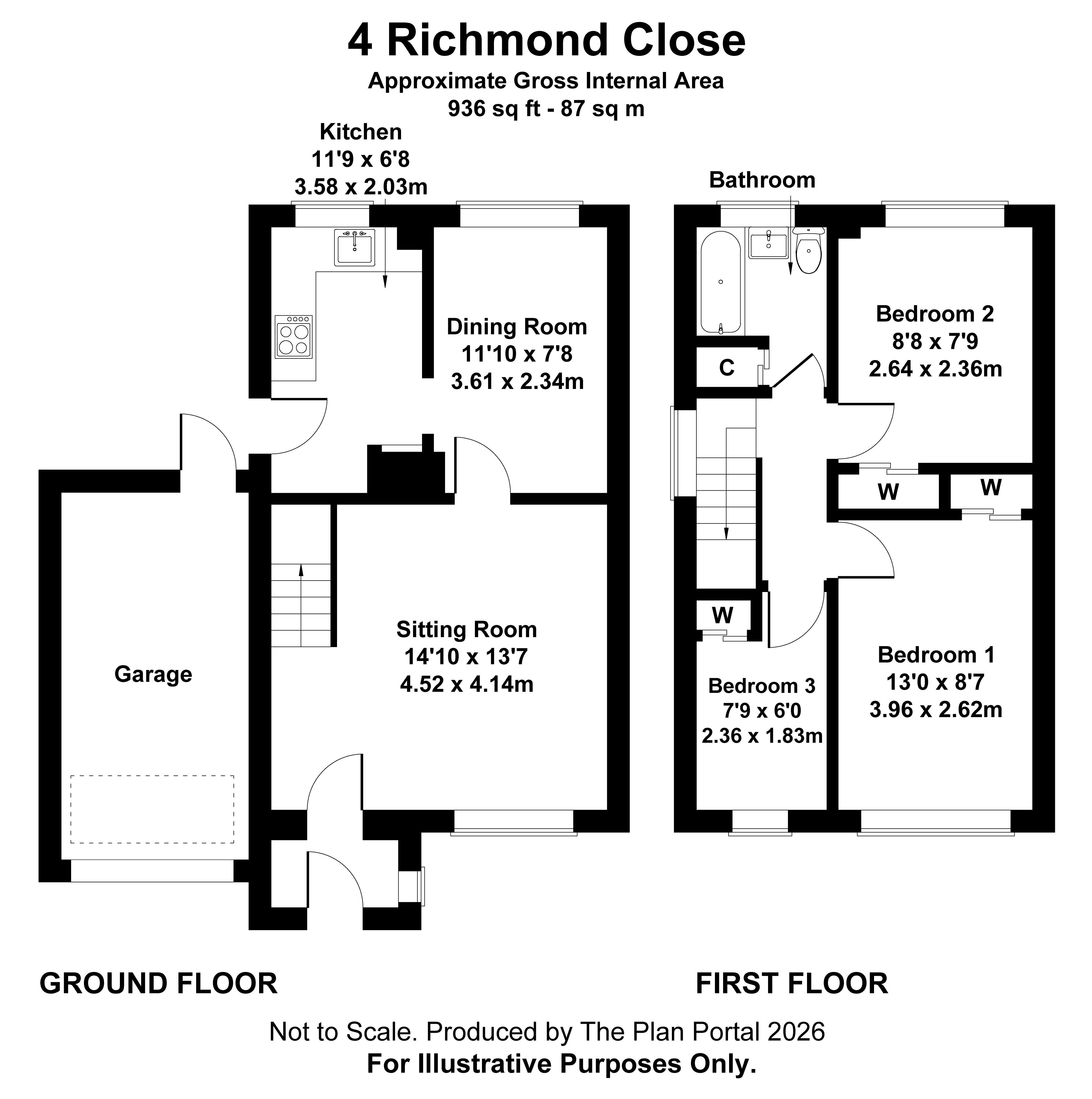 4, Richmond Close, Newport floorplan