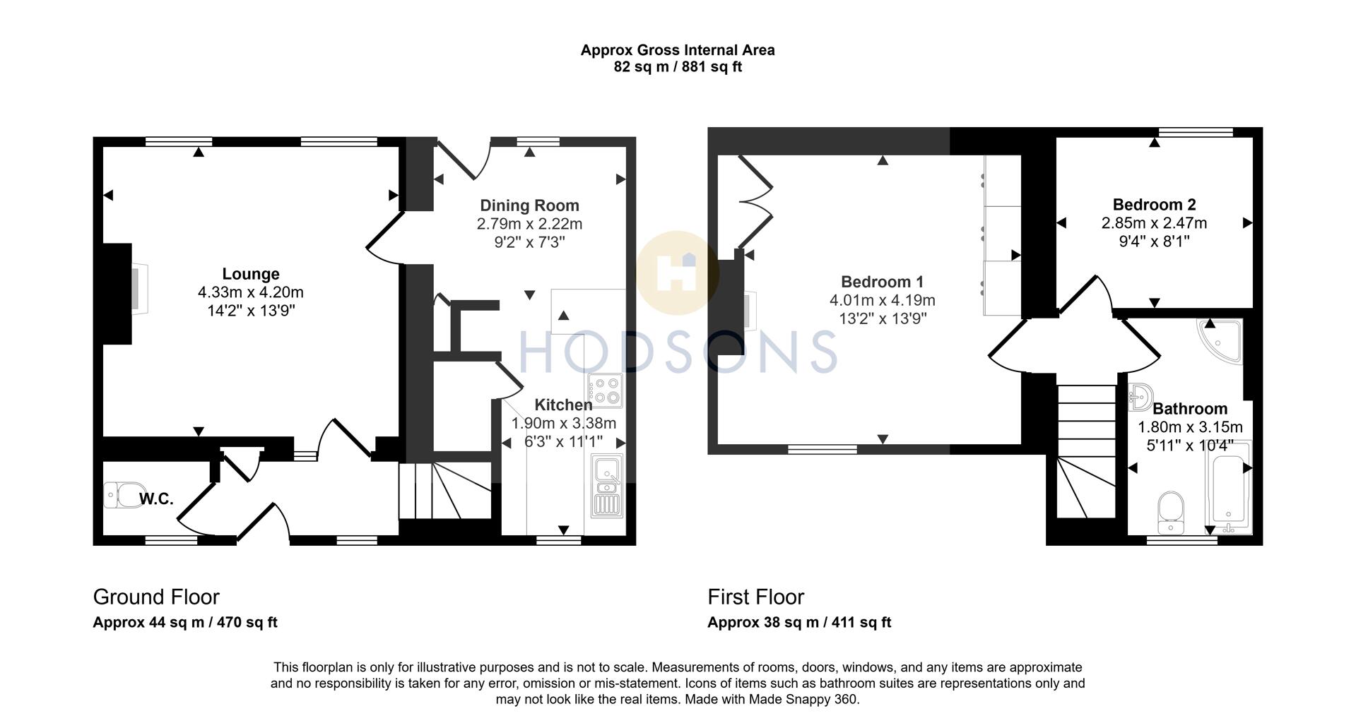 8, Orchard View, Pontefract floorplan