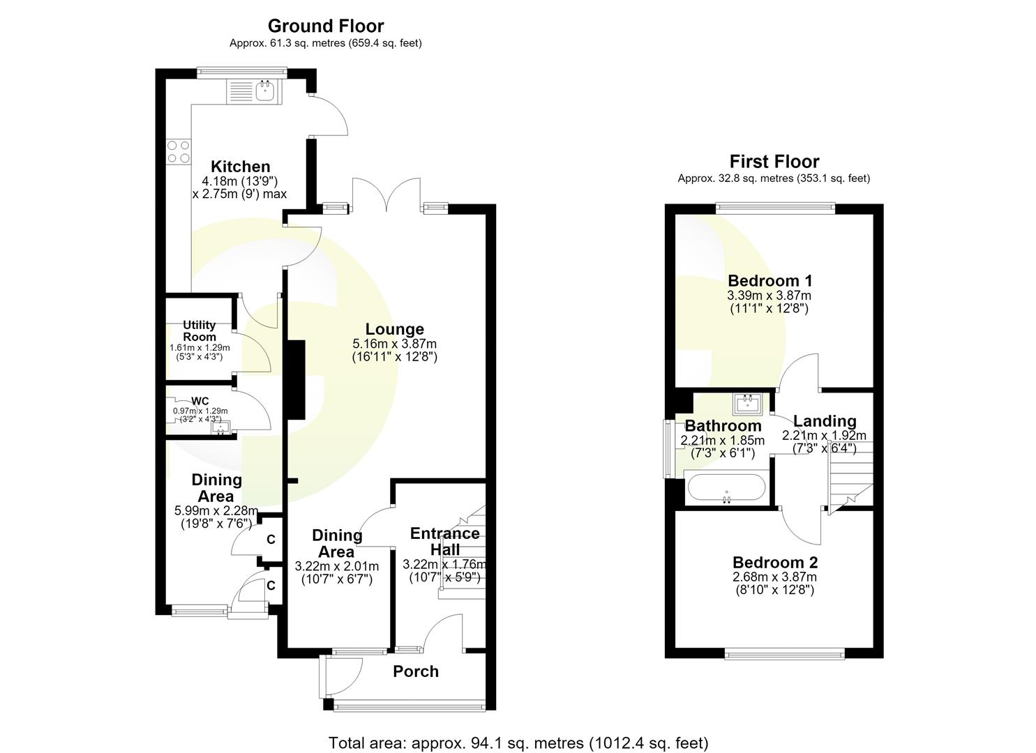 14, Embleton Road, North Shields floorplan