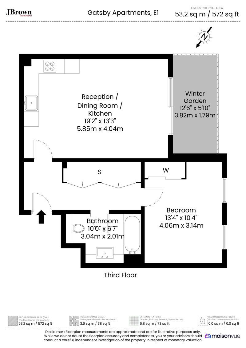 811, Gatsby Apartments, Spitalfields & Banglatown floorplan