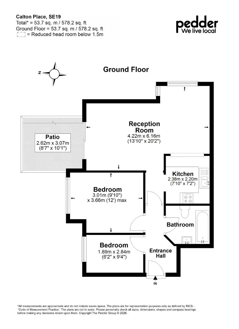 F6, Carlton Place, 32, Kingswood Drive, London floorplan