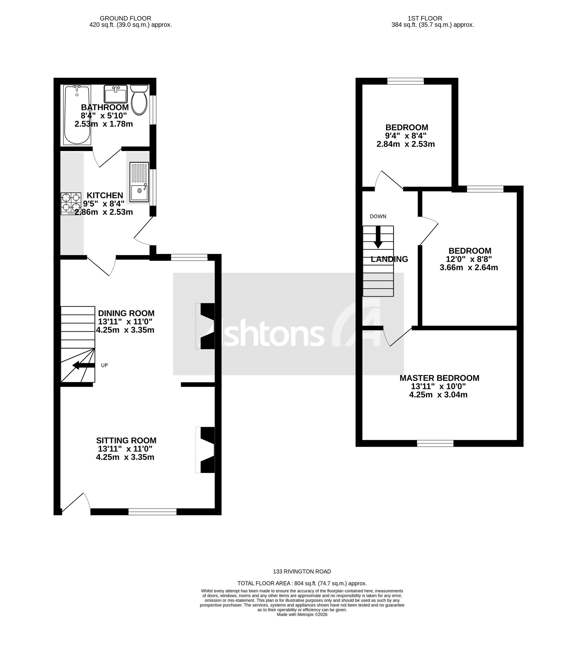 133 Rivington Road, St. Helens floorplan