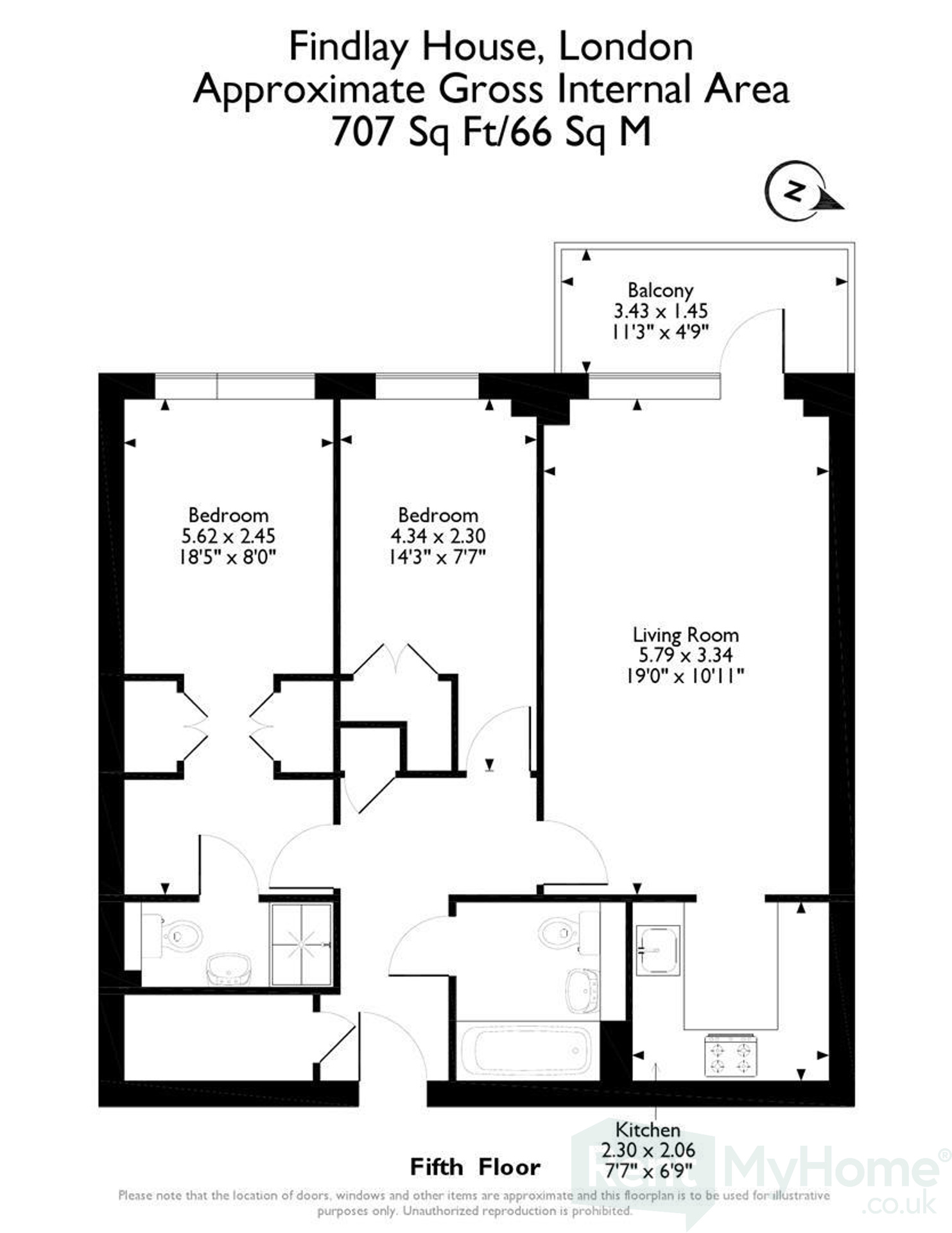 23 Findlay House, 7 Trevithick Way, London floorplan
