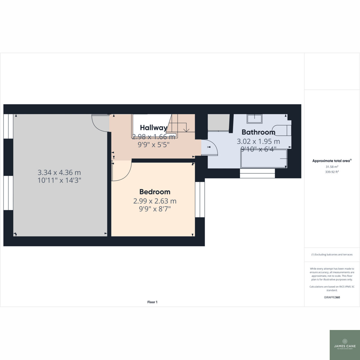 3, Compton Terrace, Truro floorplan