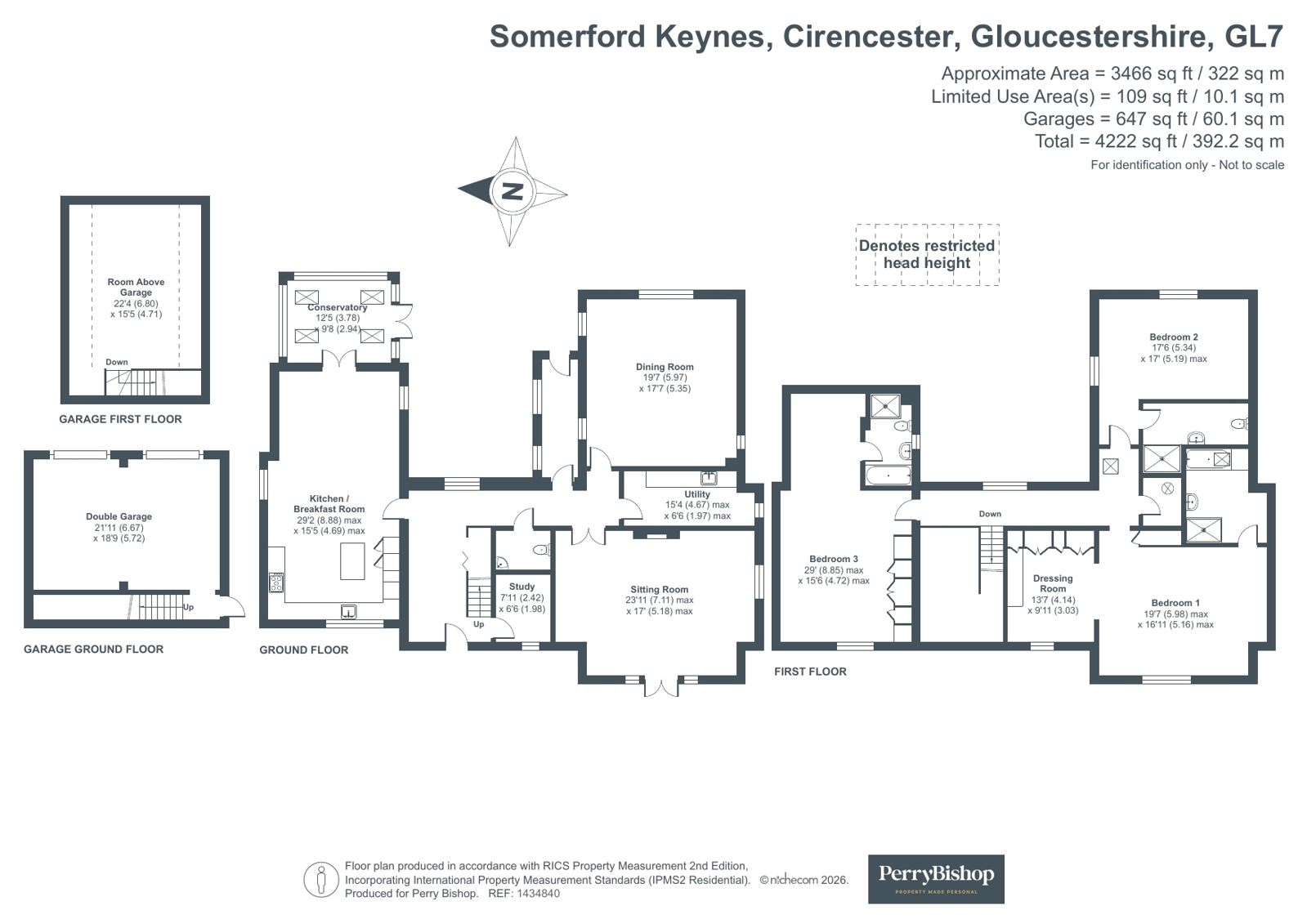 Benhall,, Somerford Keynes, Gloucestershire floorplan