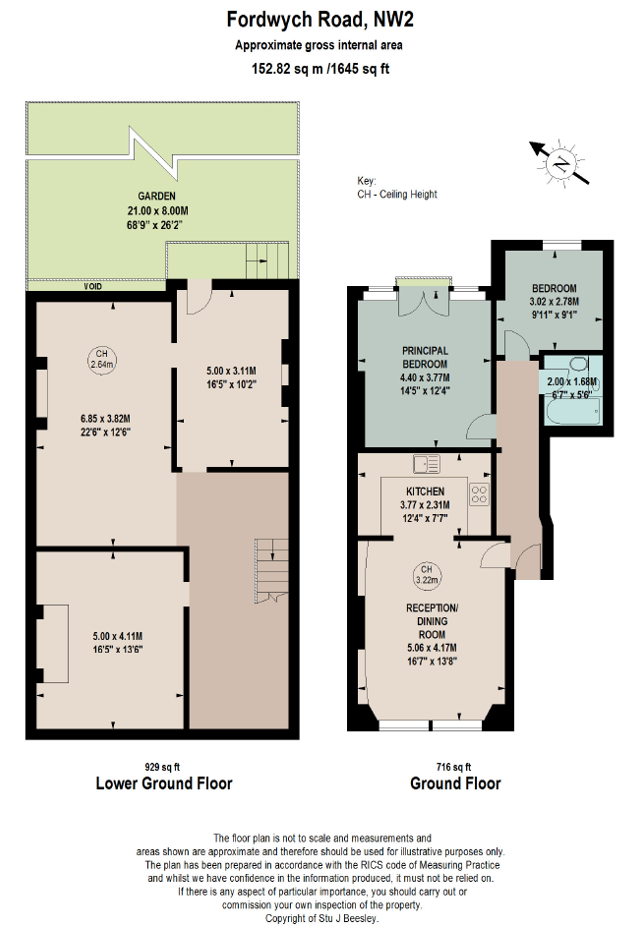 Ground Floor Flat, 127, Fordwych Road, London floorplan