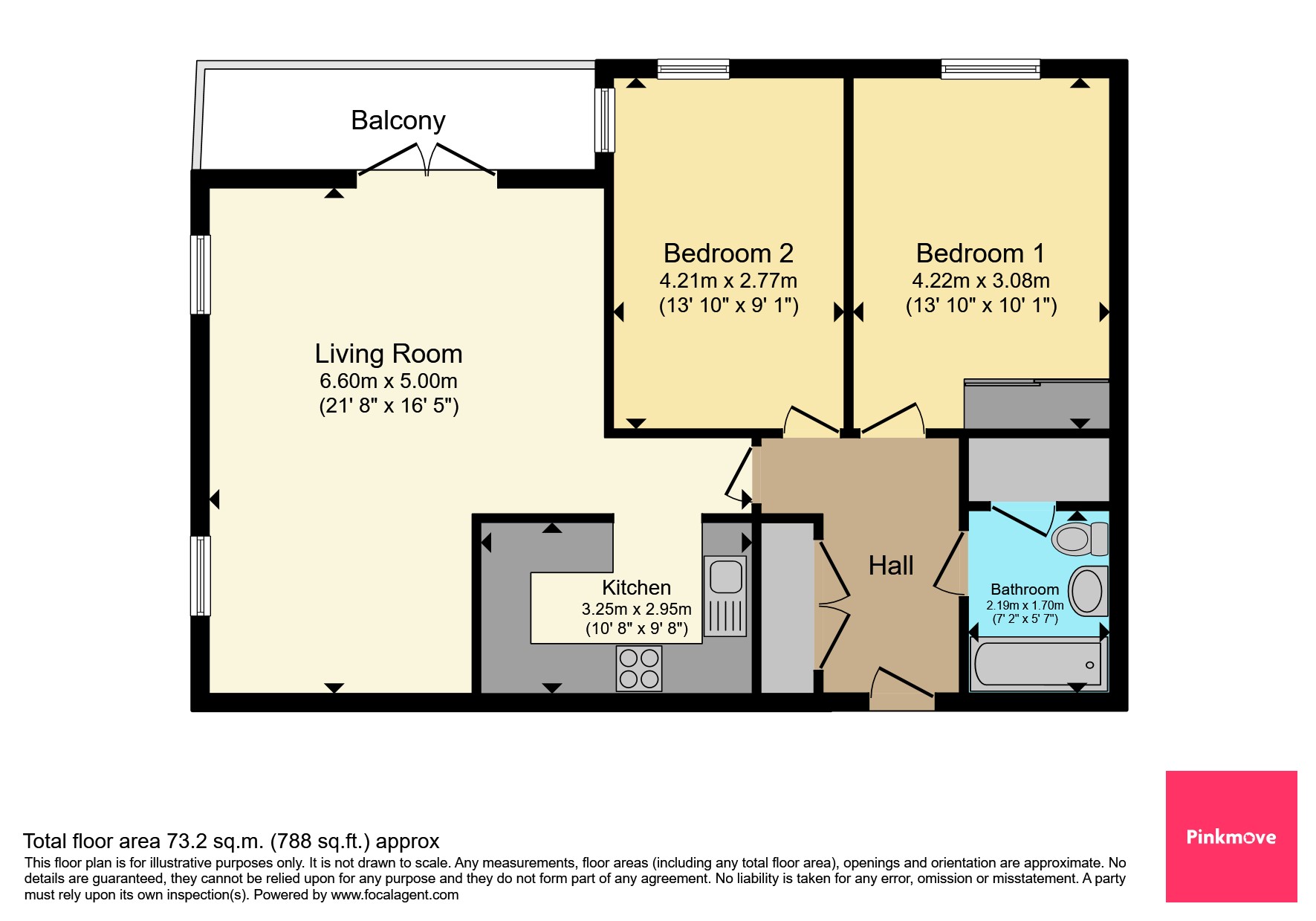 Flat 41, Selskar Court, Usk Way, Newport floorplan