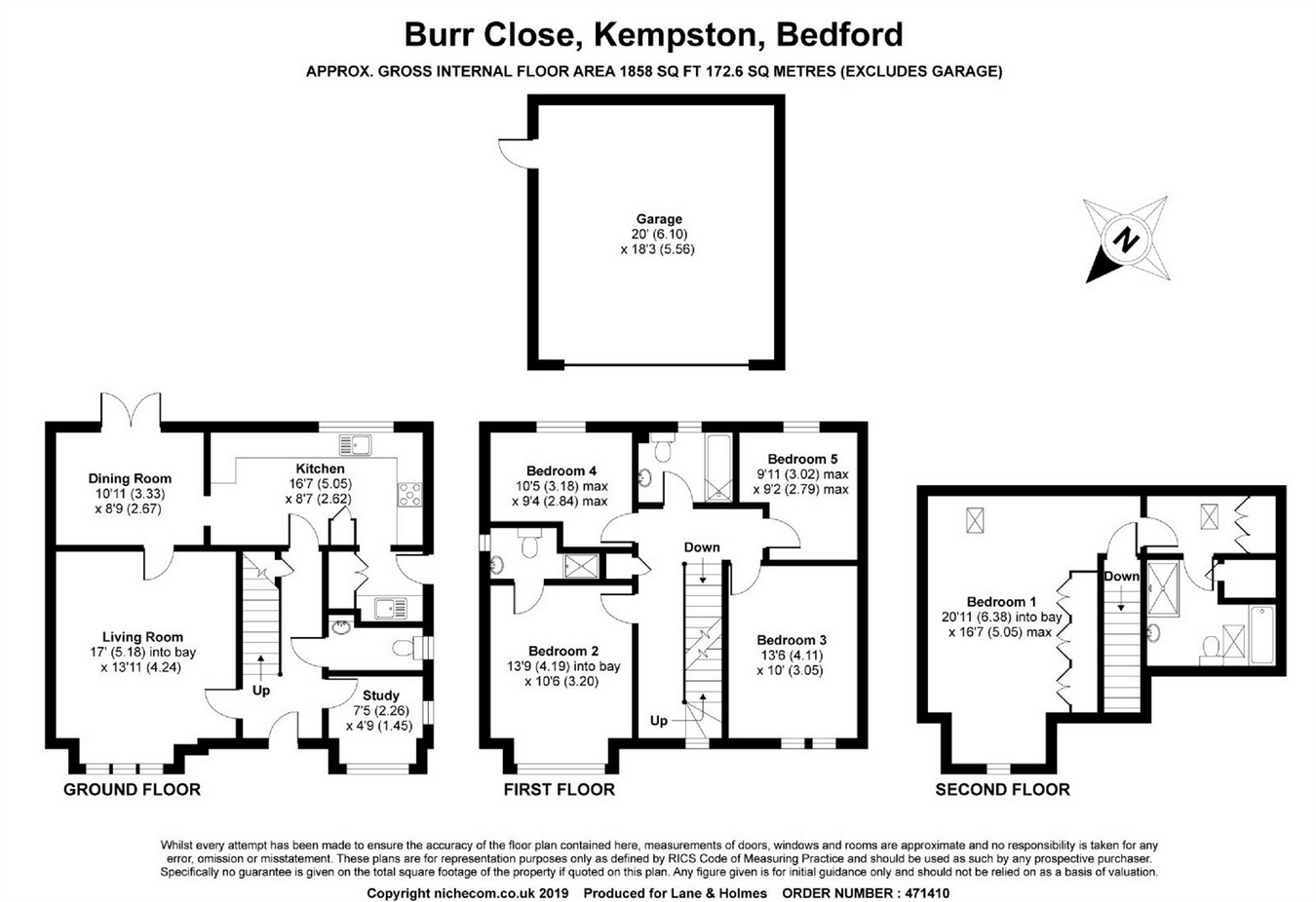 5 Bedrooms Detached house for sale in Burr Close, Kempston, Bedford MK42