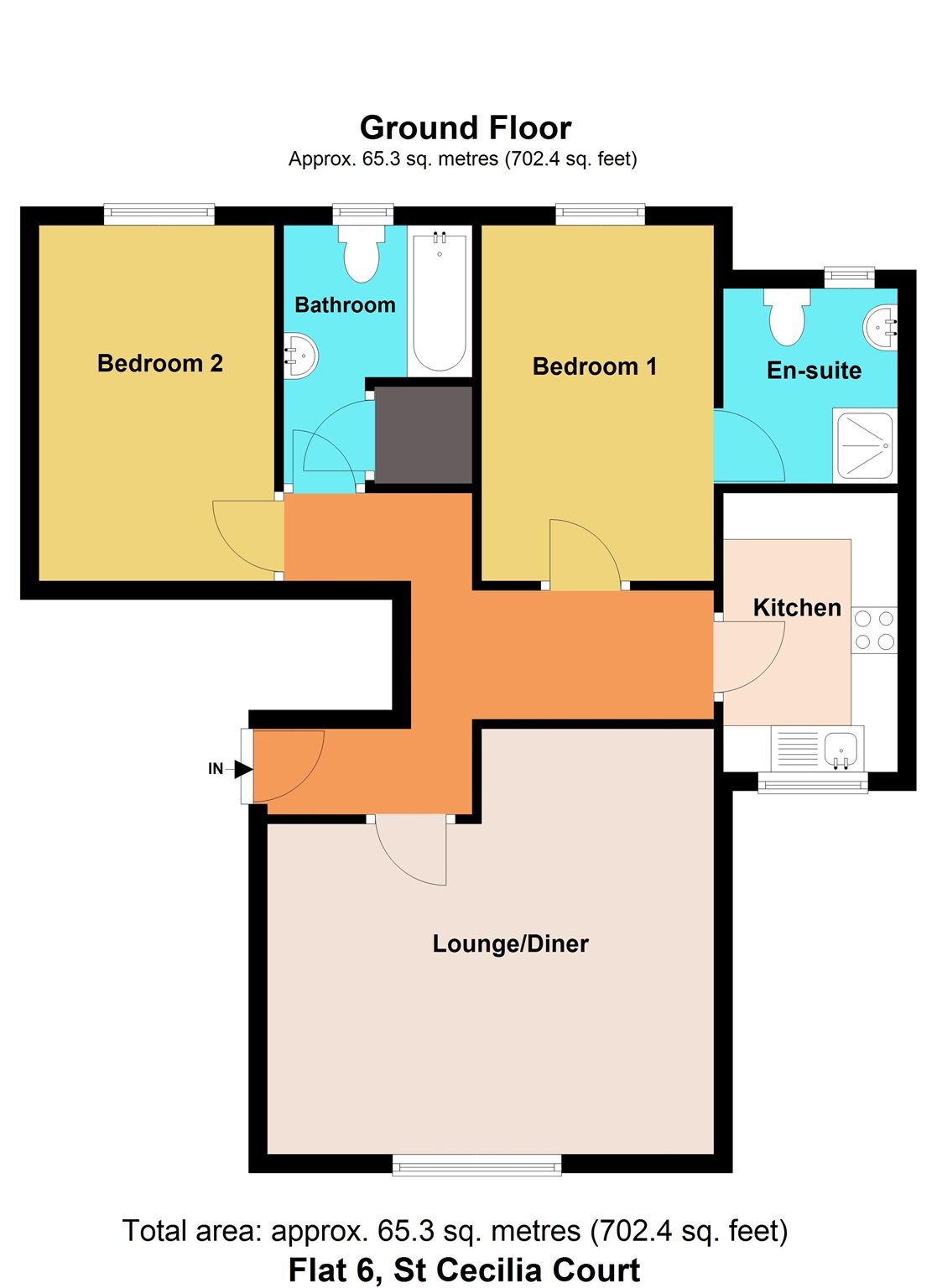 Flat 6, St. Cecilia Court, Gold Tops, NEWPORT floorplan