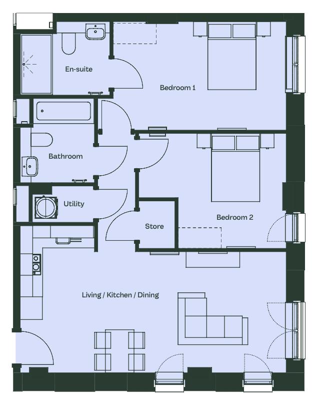 54 Eliza Yard, 125 Jersey Street, Manchester floorplan