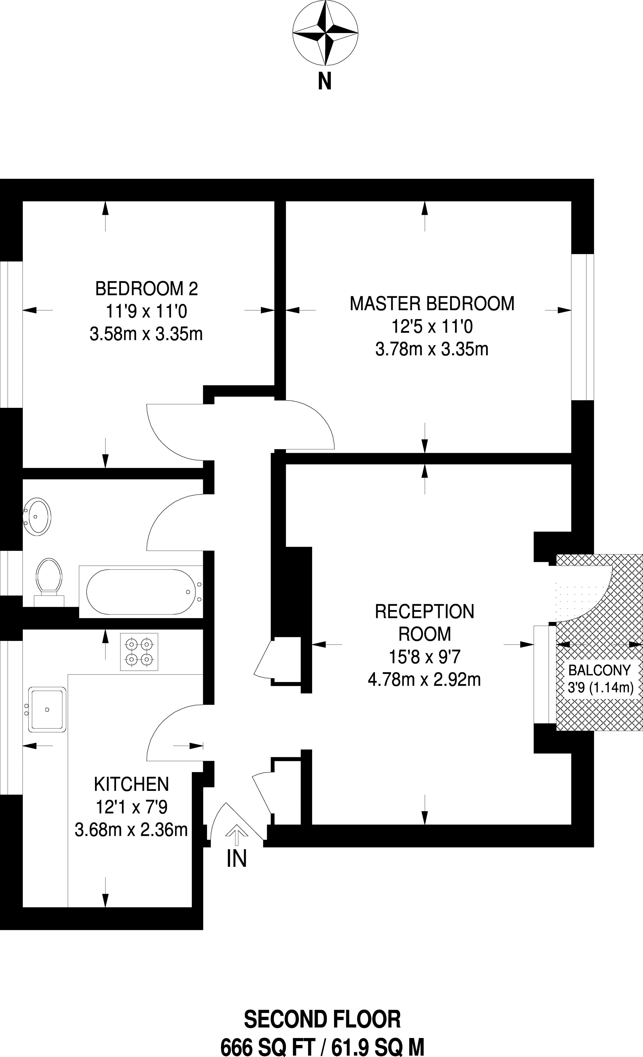 2 Bedrooms Flat for sale in Kimpton Road, Camberwell SE5