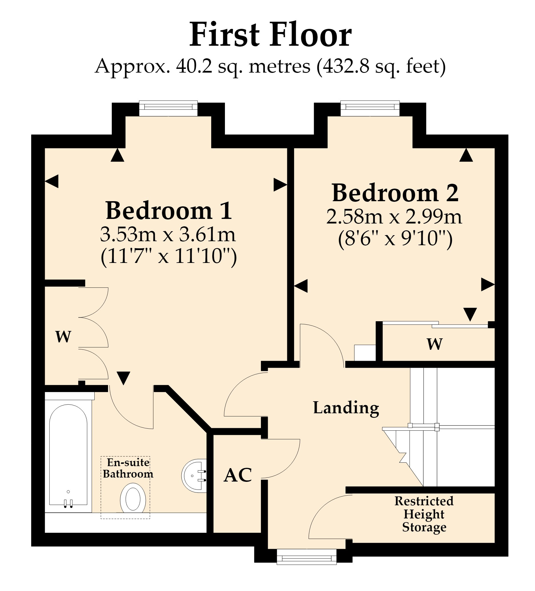 7, Garden Court, West Moors floorplan