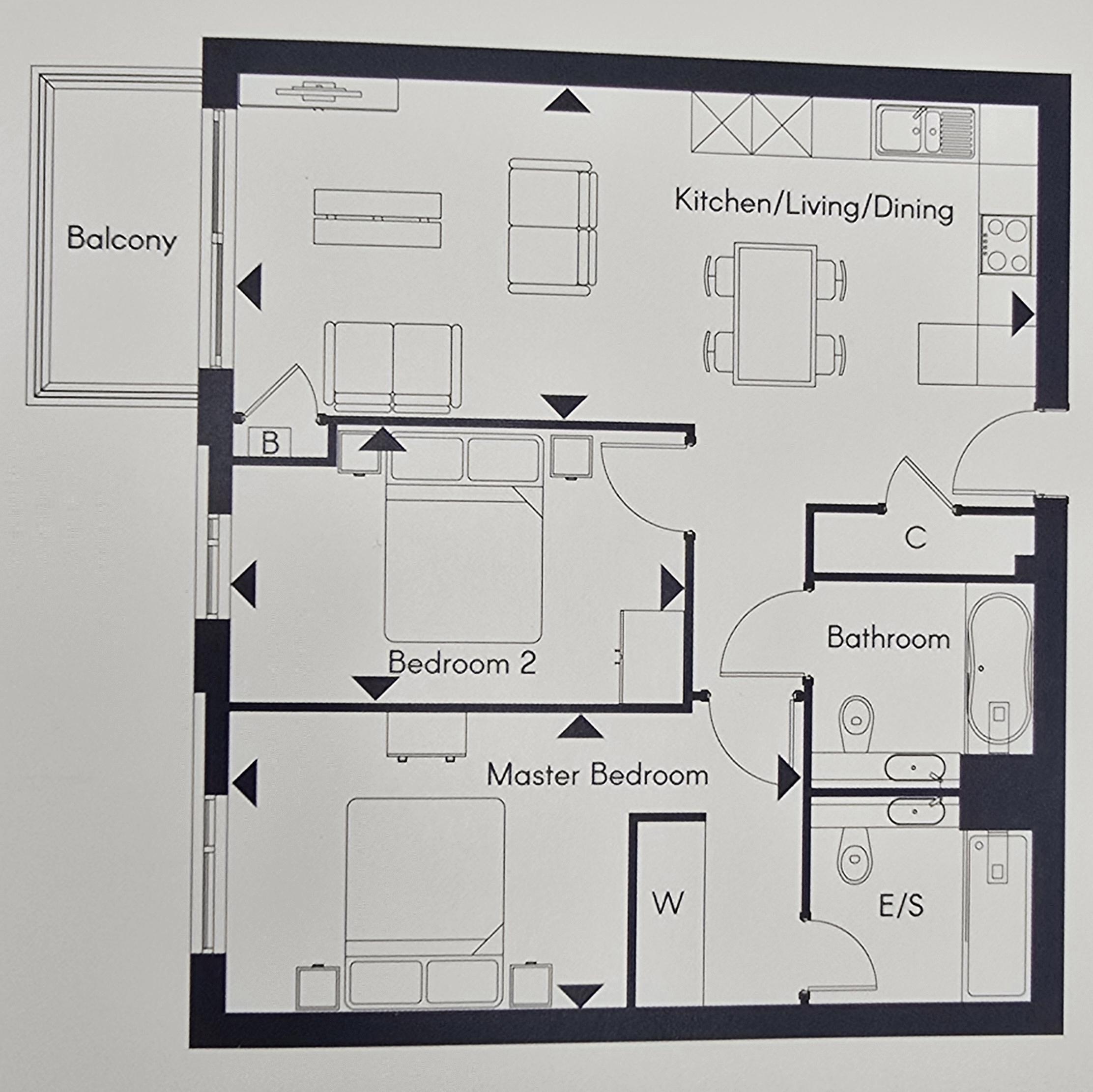 404 Kitson House, East Station Road, Peterborough floorplan