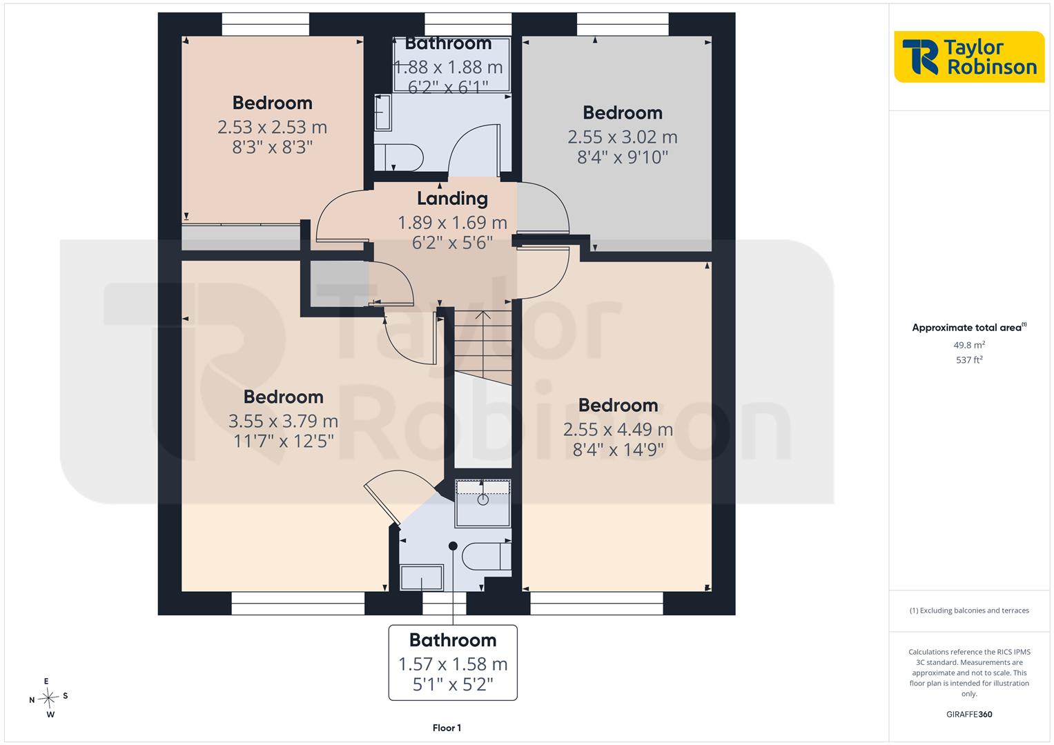 3, Horndean Close, Crawley floorplan