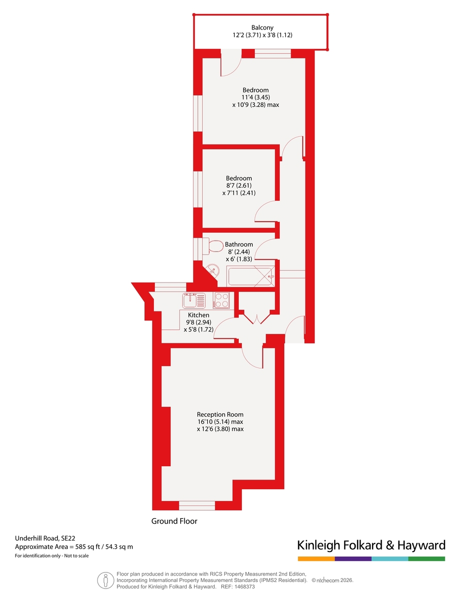 Flat 4, Honor Oak Mansions,, Underhill Road, London floorplan