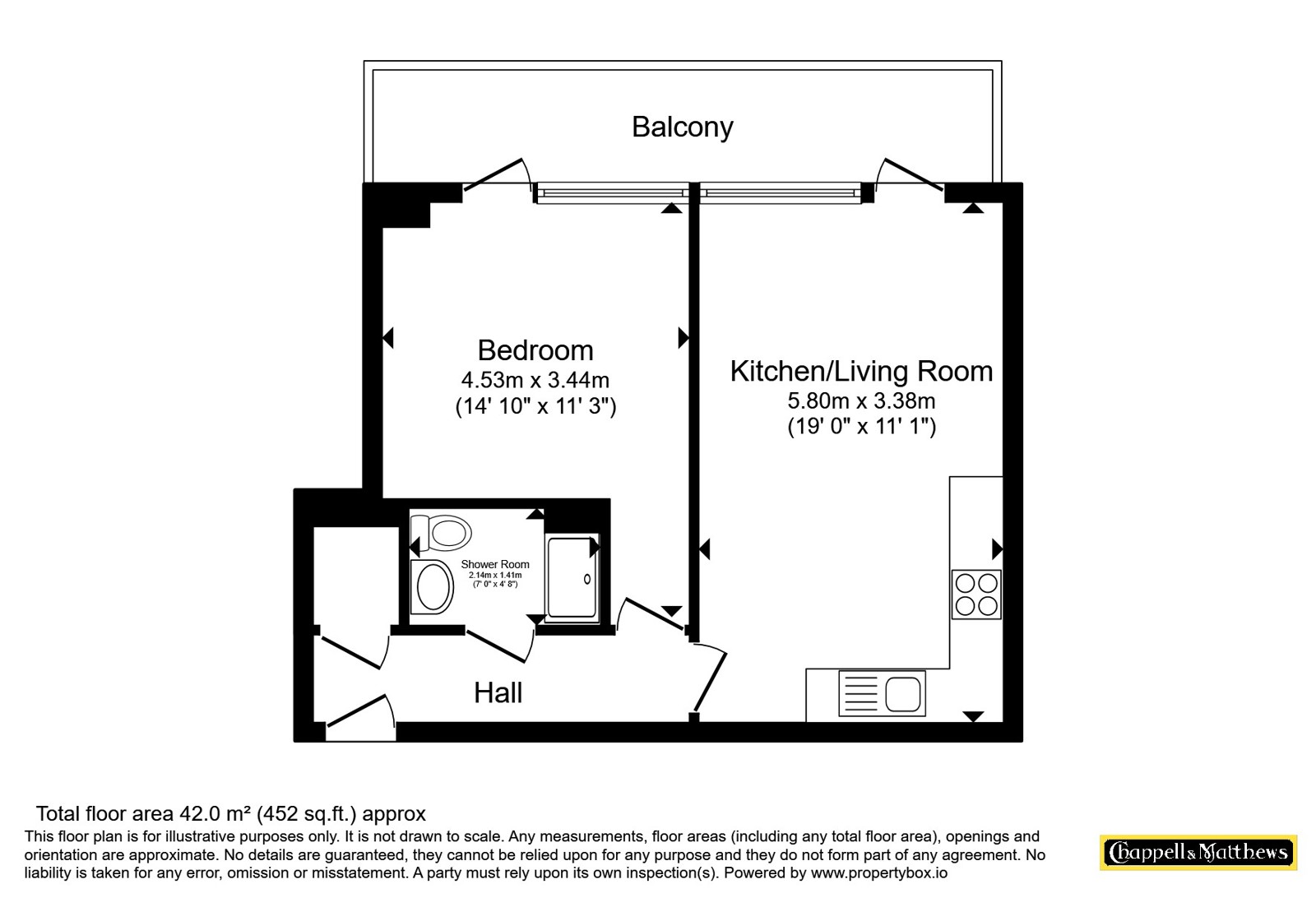 Flat 46,, Waverley House, Bristol floorplan