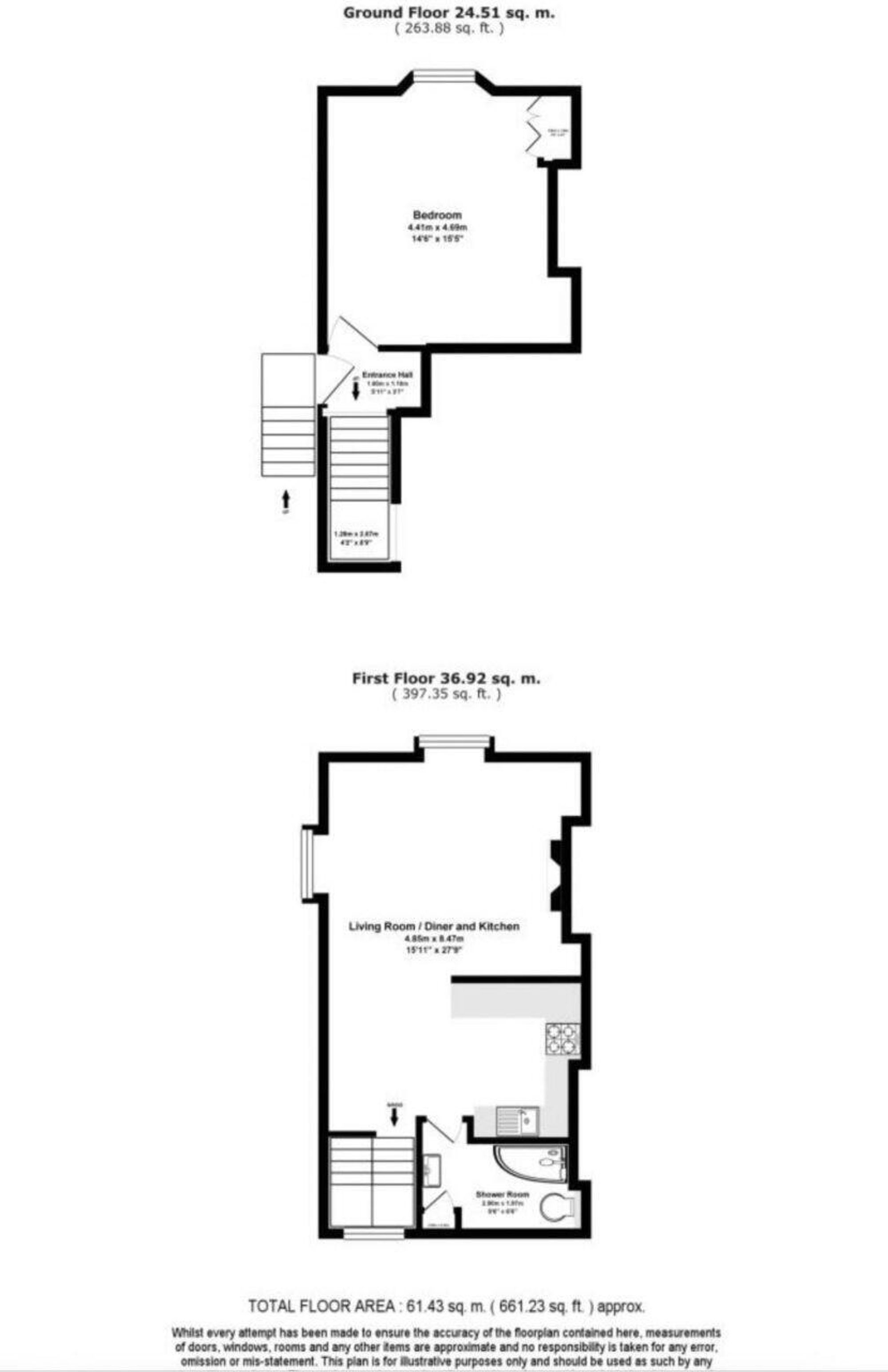 1 Wellington Terrace, Falmouth floorplan