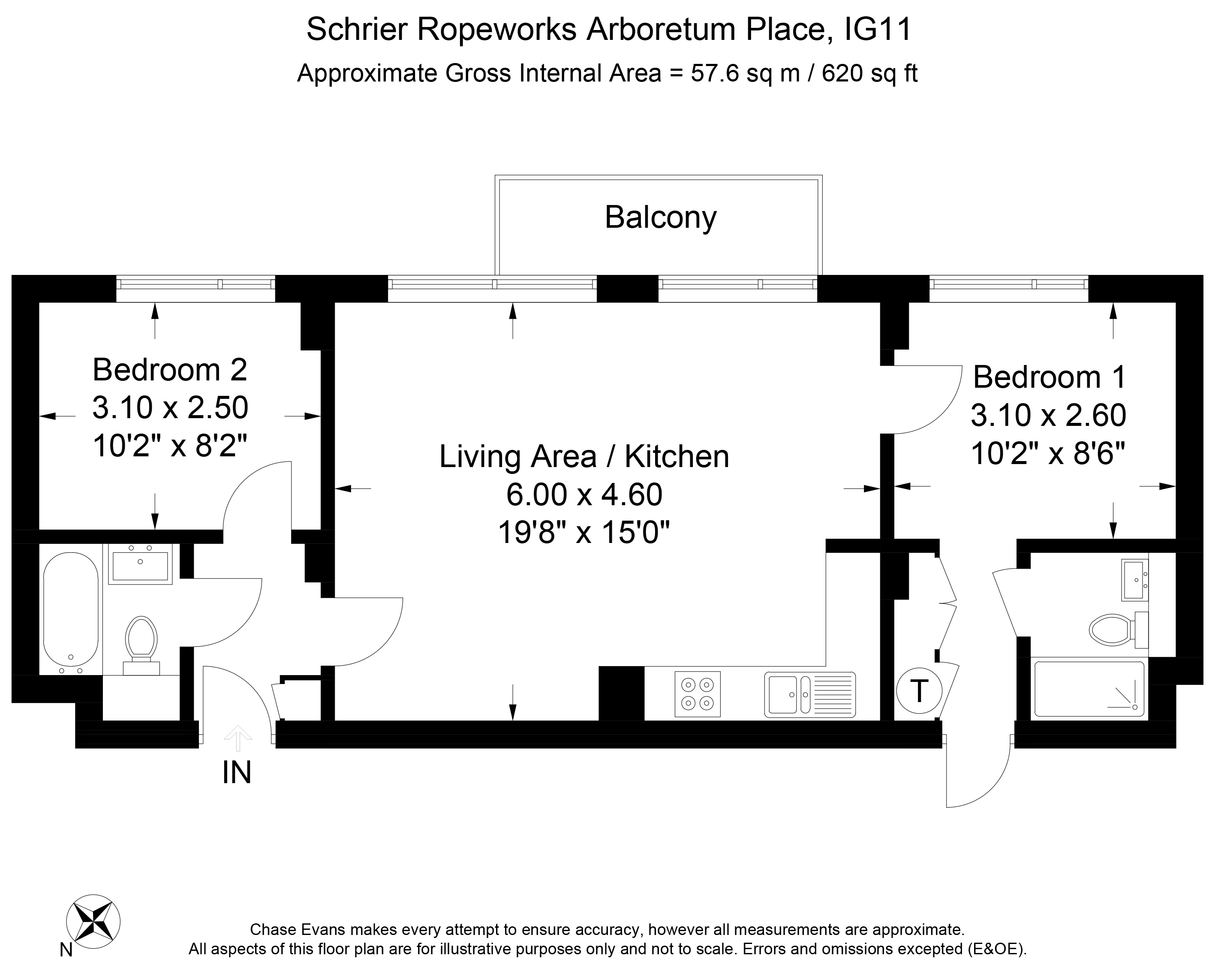 2 Bedrooms Flat for sale in Schrier Ropeworks, Arboretum Place, Barking IG11