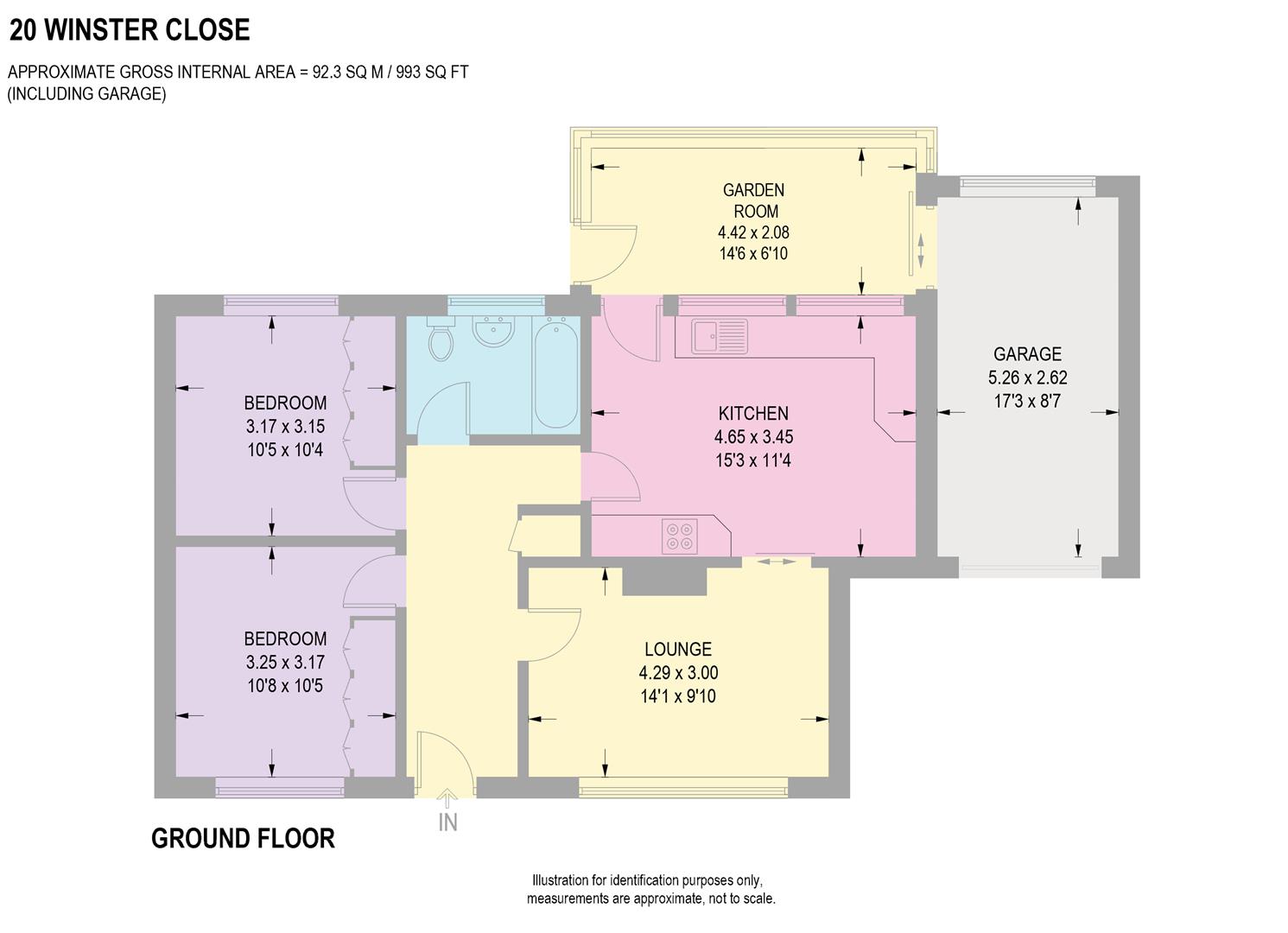 20, Winster Close, Chesterfield floorplan