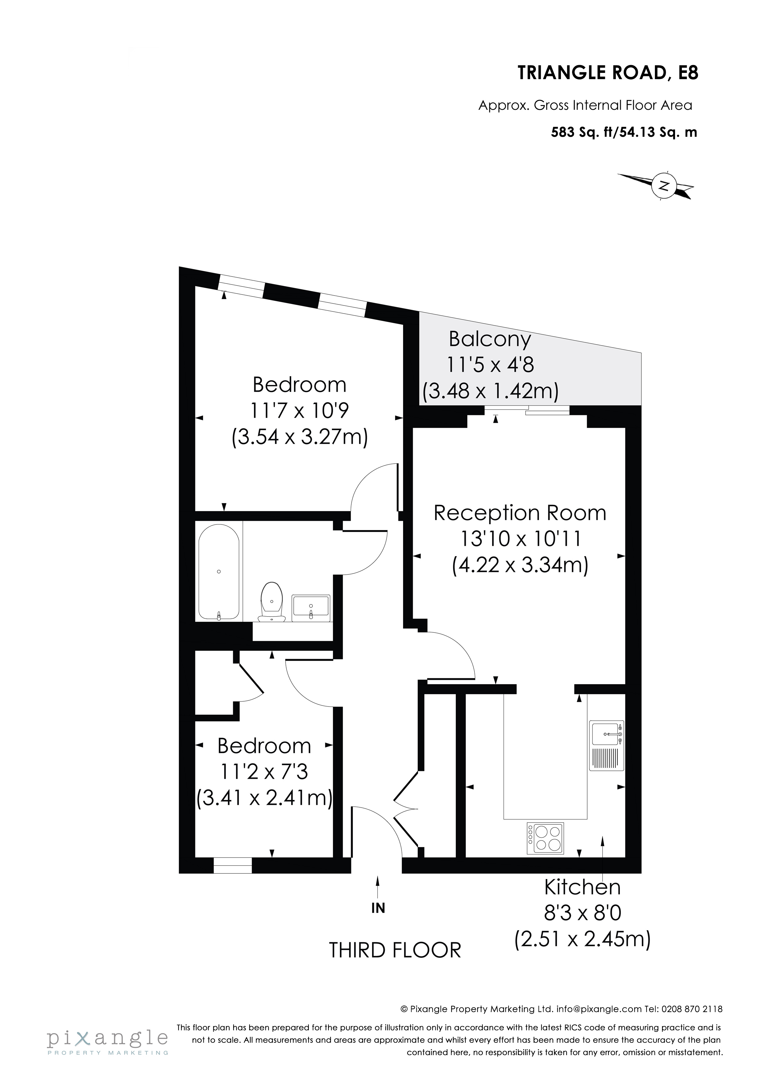 9TRIANGLE , Triangle Road, London floorplan