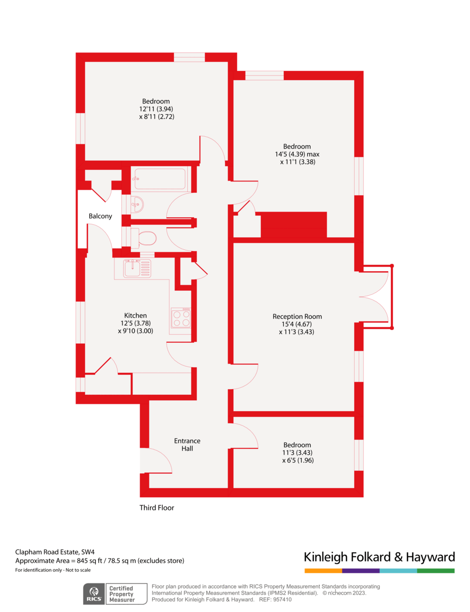 Flat 32, Callingham House,, Clapham Road Estate, London floorplan