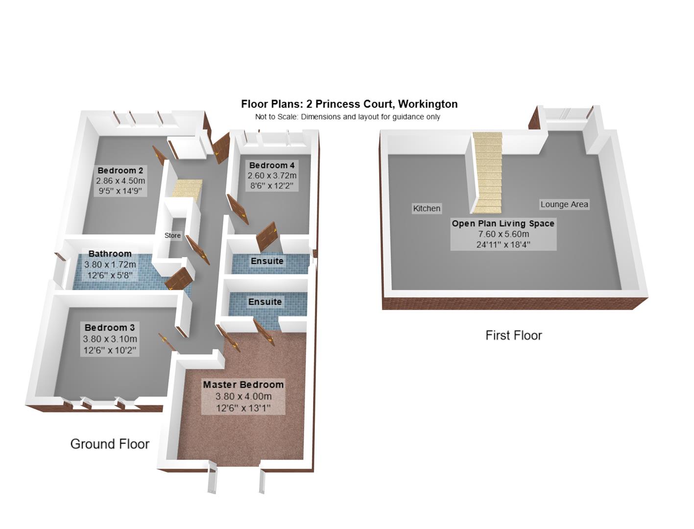 2, Princess Court, Workington floorplan