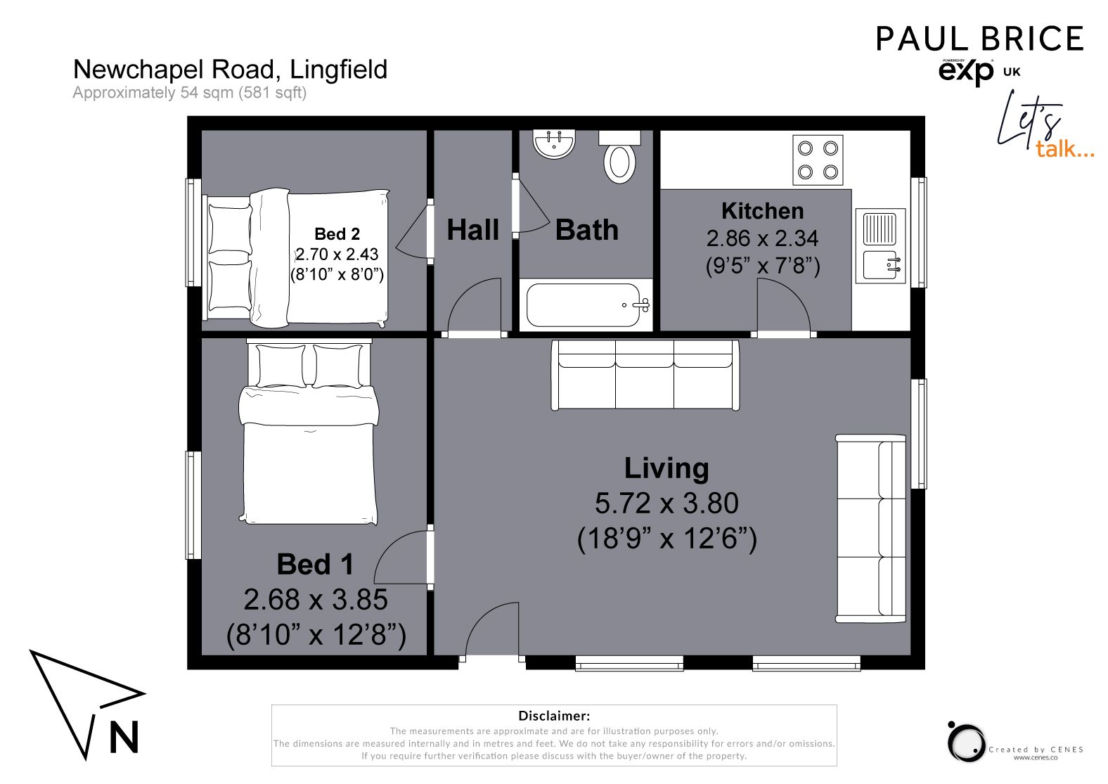 Rowlands Farm,Cottage, 2, Newchapel Road, Lingfield floorplan